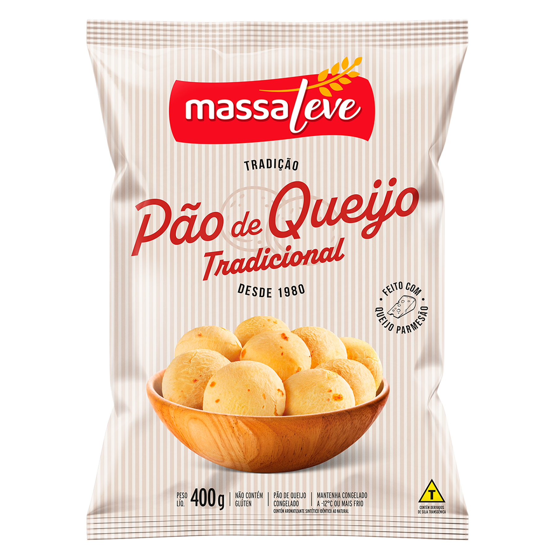 P&atilde;o de Queijo Tradicional Massa Leve Pacote 400g