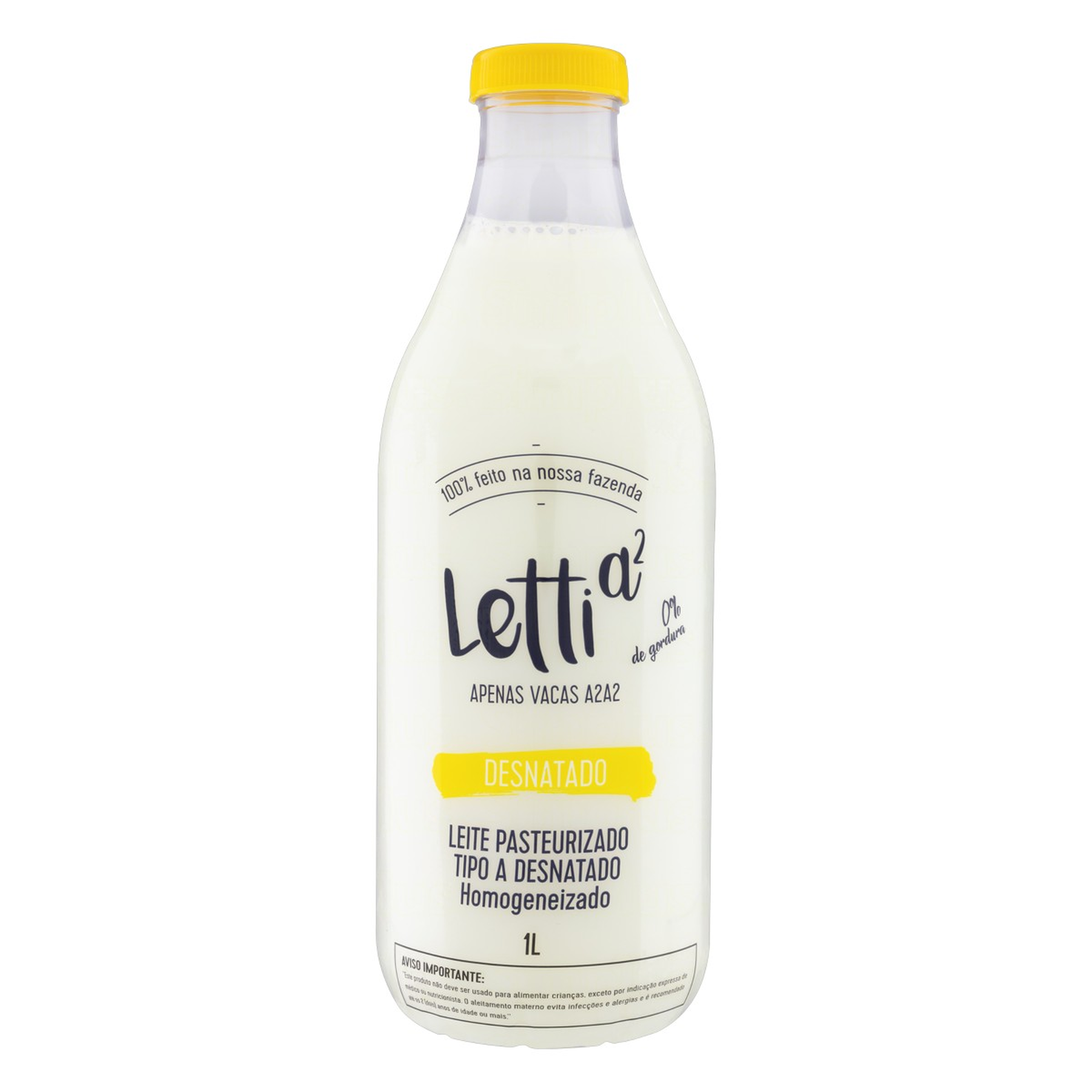 Leite Desnatado Pasteurizado Homogeneizado Tipo A Letti a&sup2; Garrafa 1l
