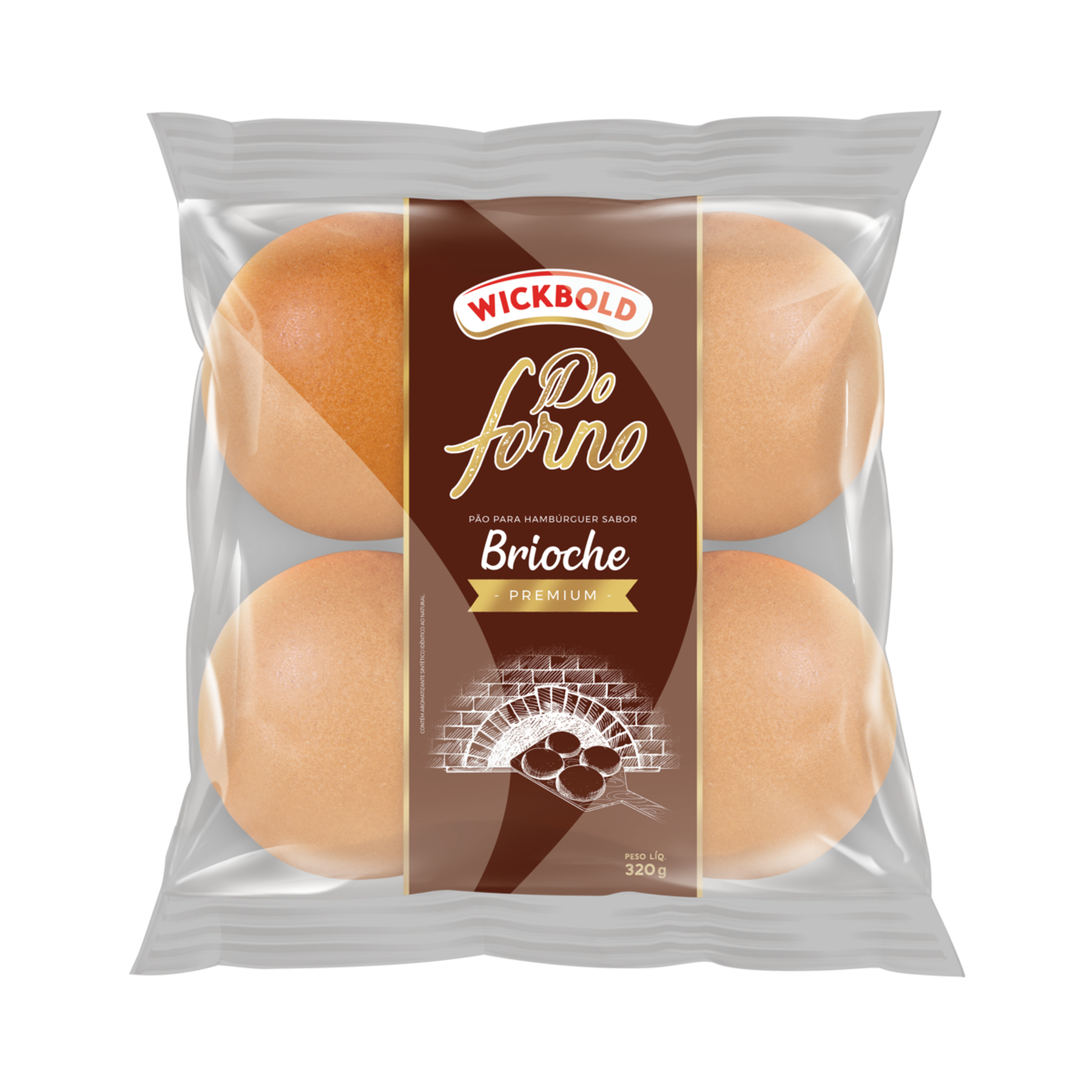 P&atilde;o para Hamb&uacute;rguer Brioche Wickbold Do Forno Premium Pacote 320g