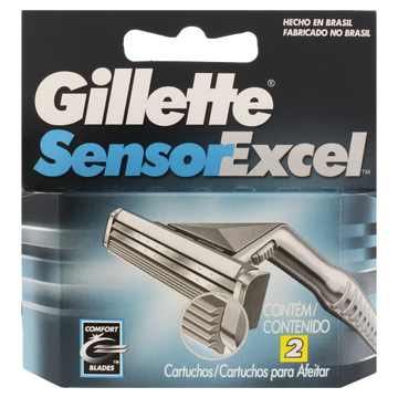 Carga de Aparelho para Barbear Gillette Sensor Excel 2 Unidades