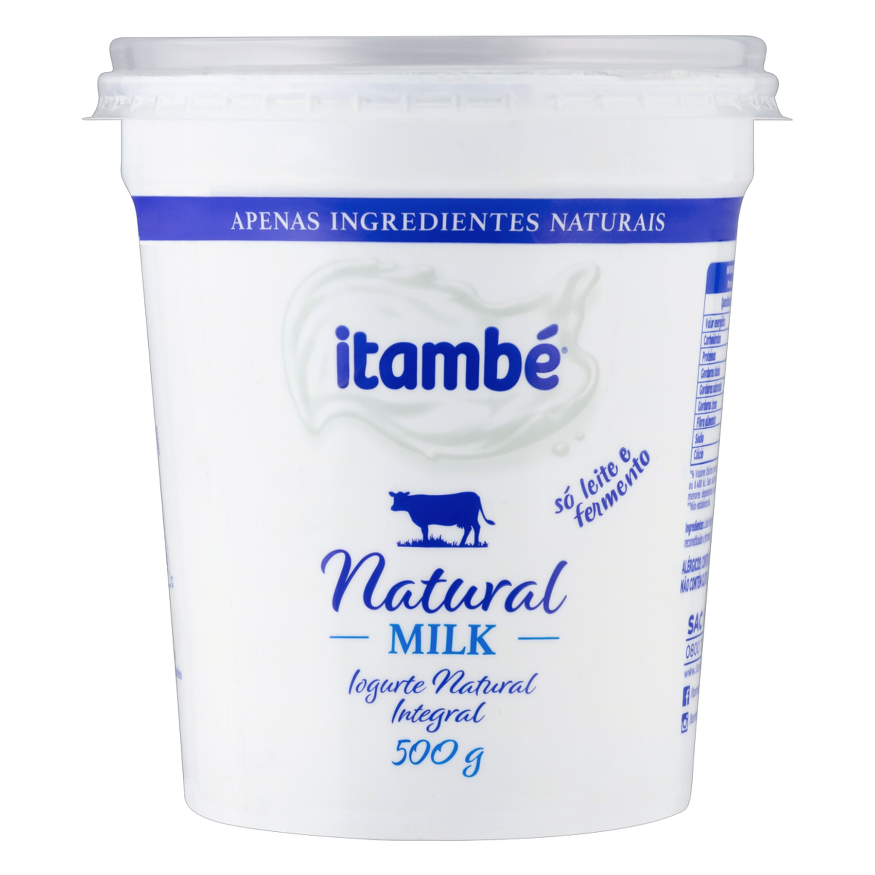 Iogurte Integral Natural Itambé Milk Pote 500g