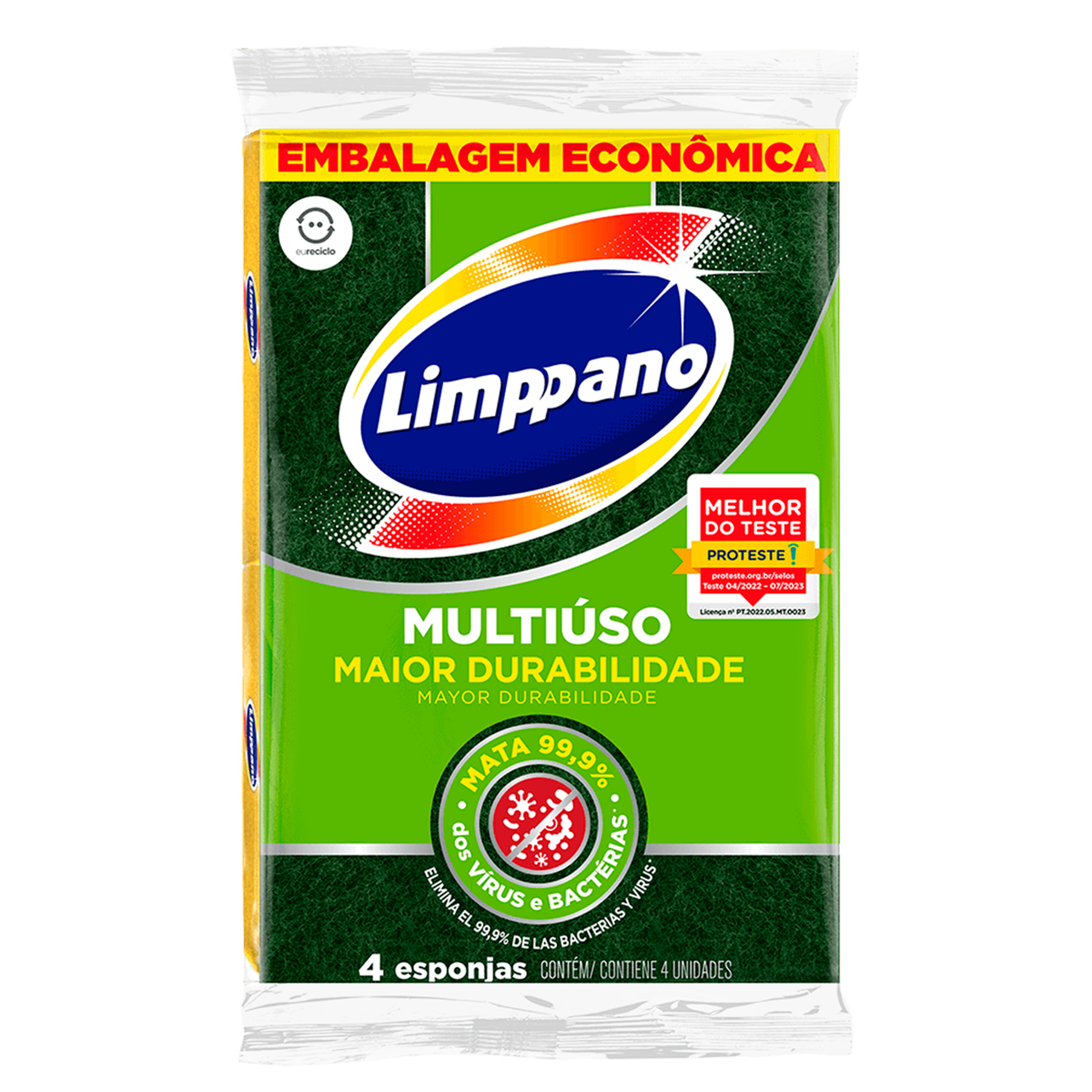 Esponja Multiuso Limppano C/4 Unidades