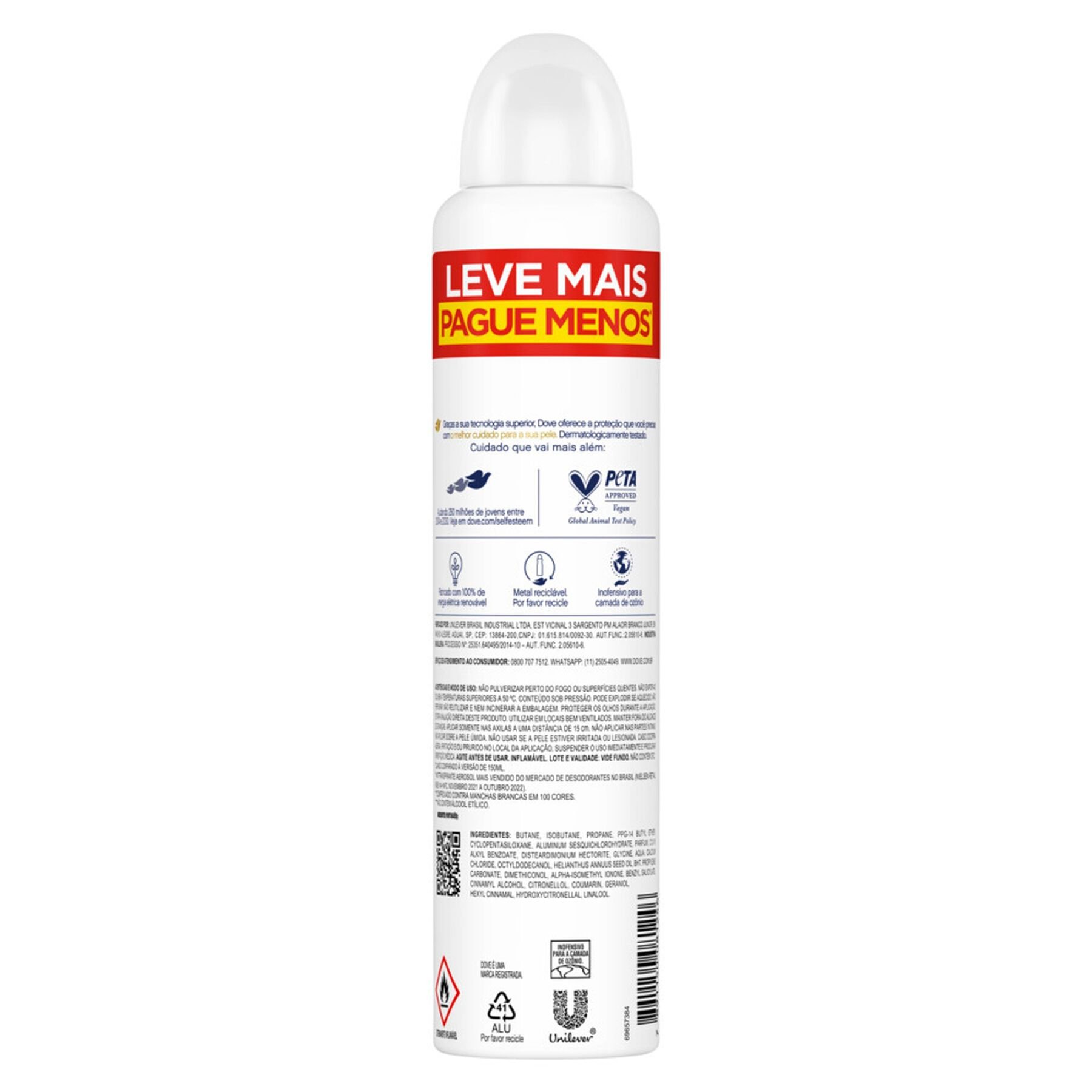 Desodorante Antitranspirante Aerosol Dove Invisible Dry 250ml