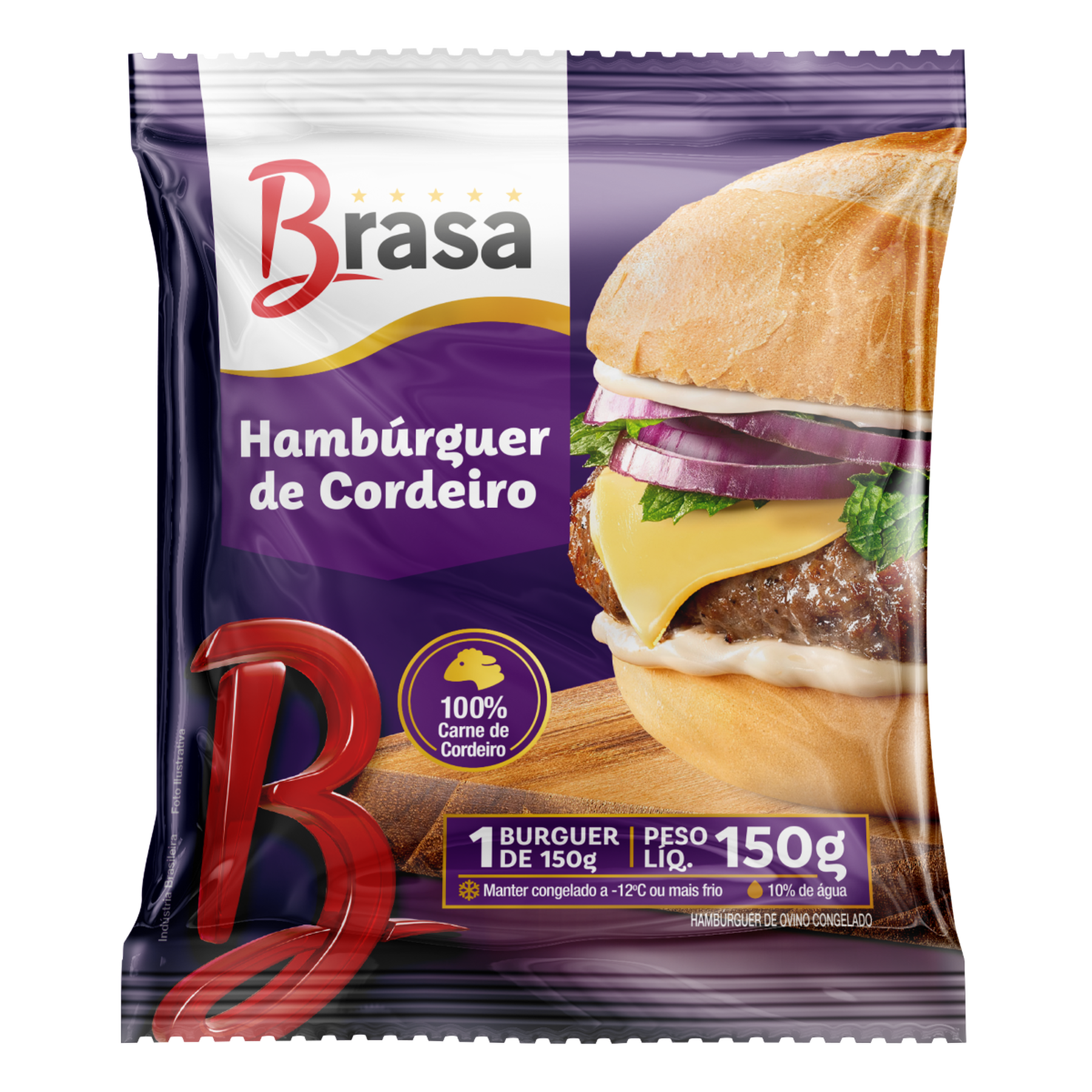 Hamb&uacute;rguer de Carne de Cordeiro Brasa 150g