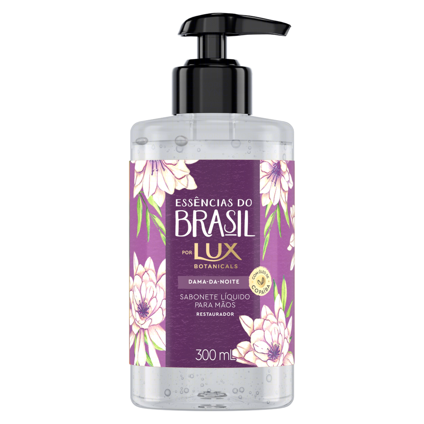 Sabonete L&iacute;quido para as M&atilde;os Dama-da-Noite Lux Botanicals Ess&ecirc;ncias do Brasil Frasco 300ml