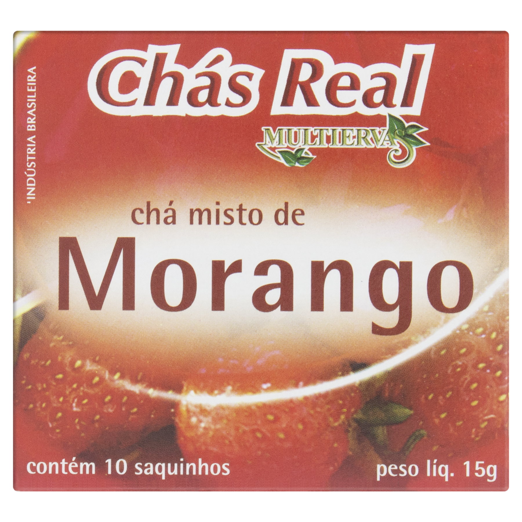 Ch&aacute; Morango Real Multiervas Caixa 15g 10 Unidades&nbsp;