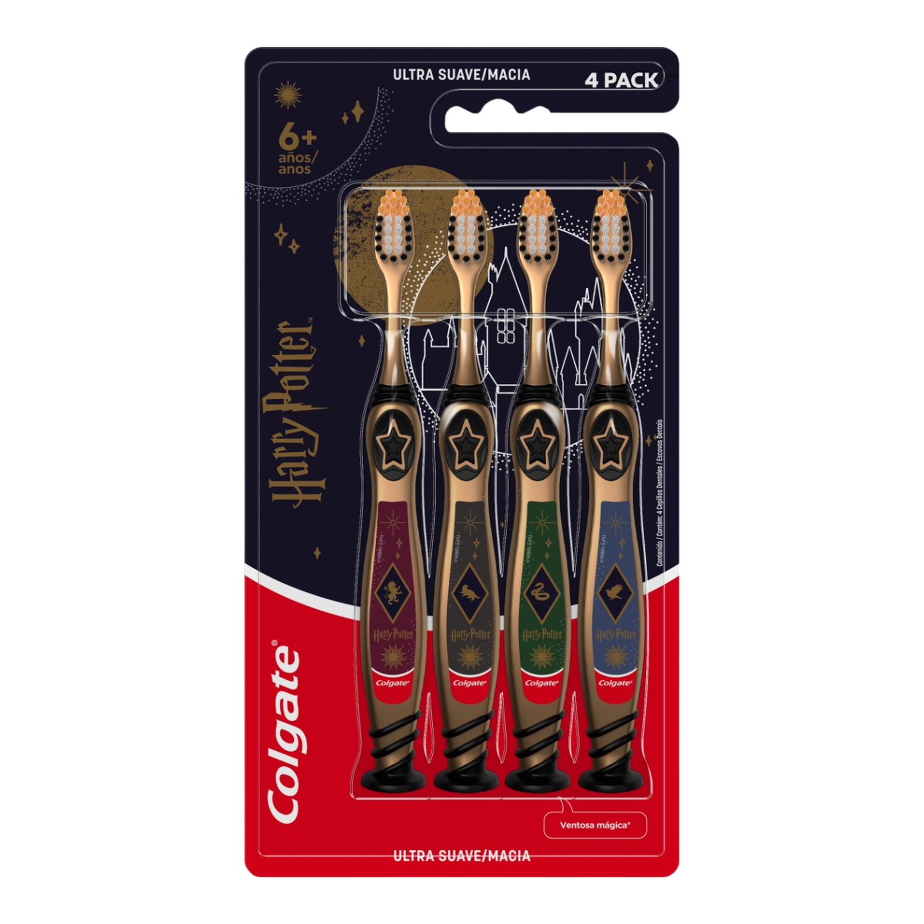 Escova Dental Infantil Ultramacia Harry Potter Colgate 4 Unidades