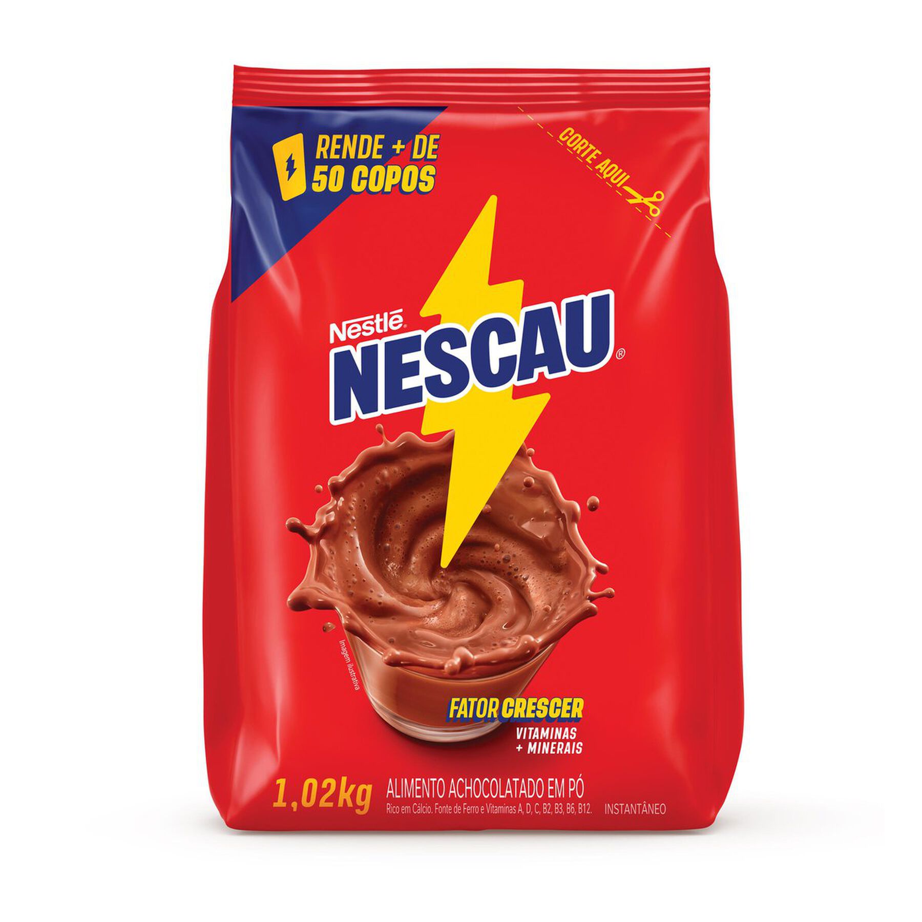 Achocolatado em Pó Nescau Nestlé Pacote 1,02kg