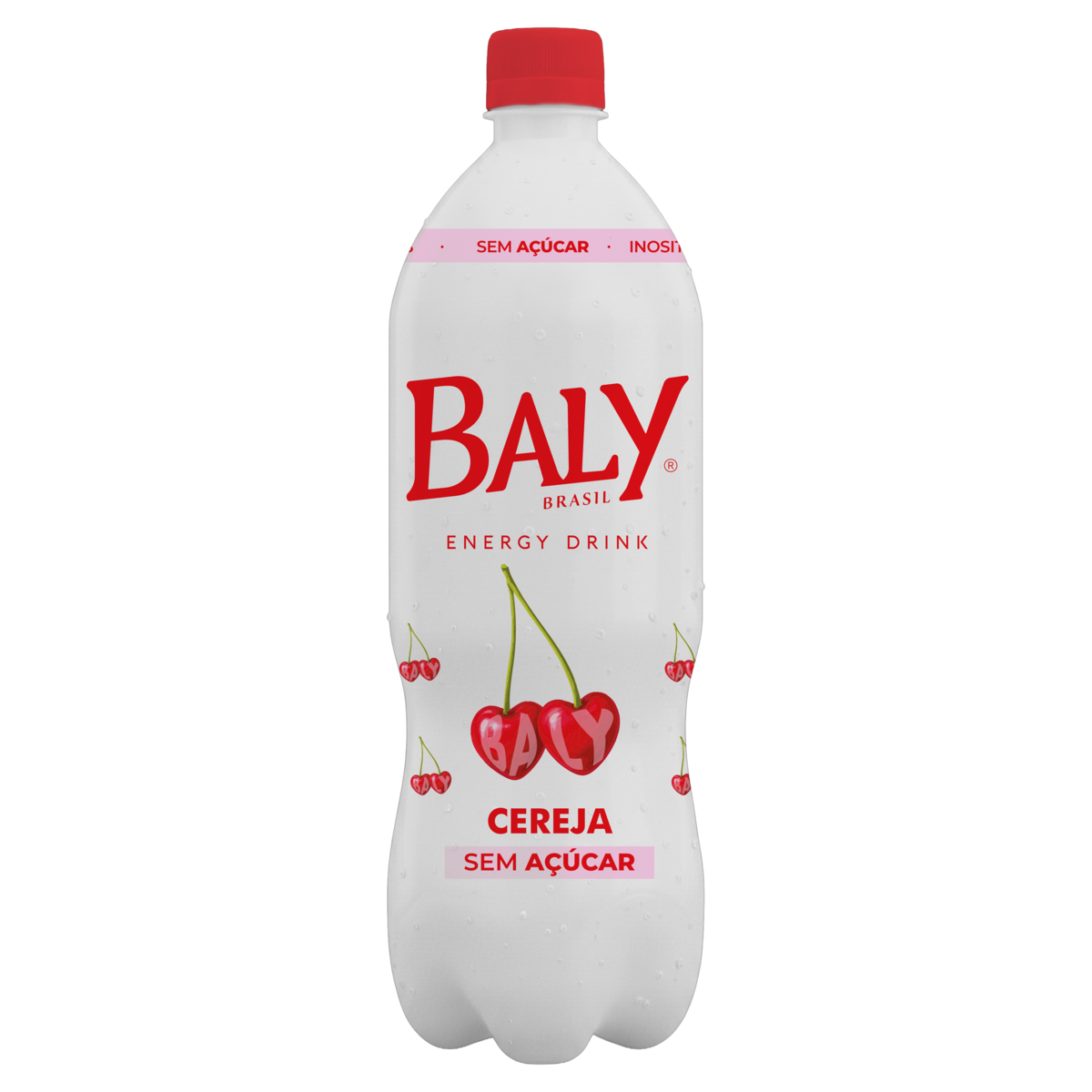 Energ&eacute;tico Cereja Sem A&ccedil;&uacute;car Baly Garrafa 1l