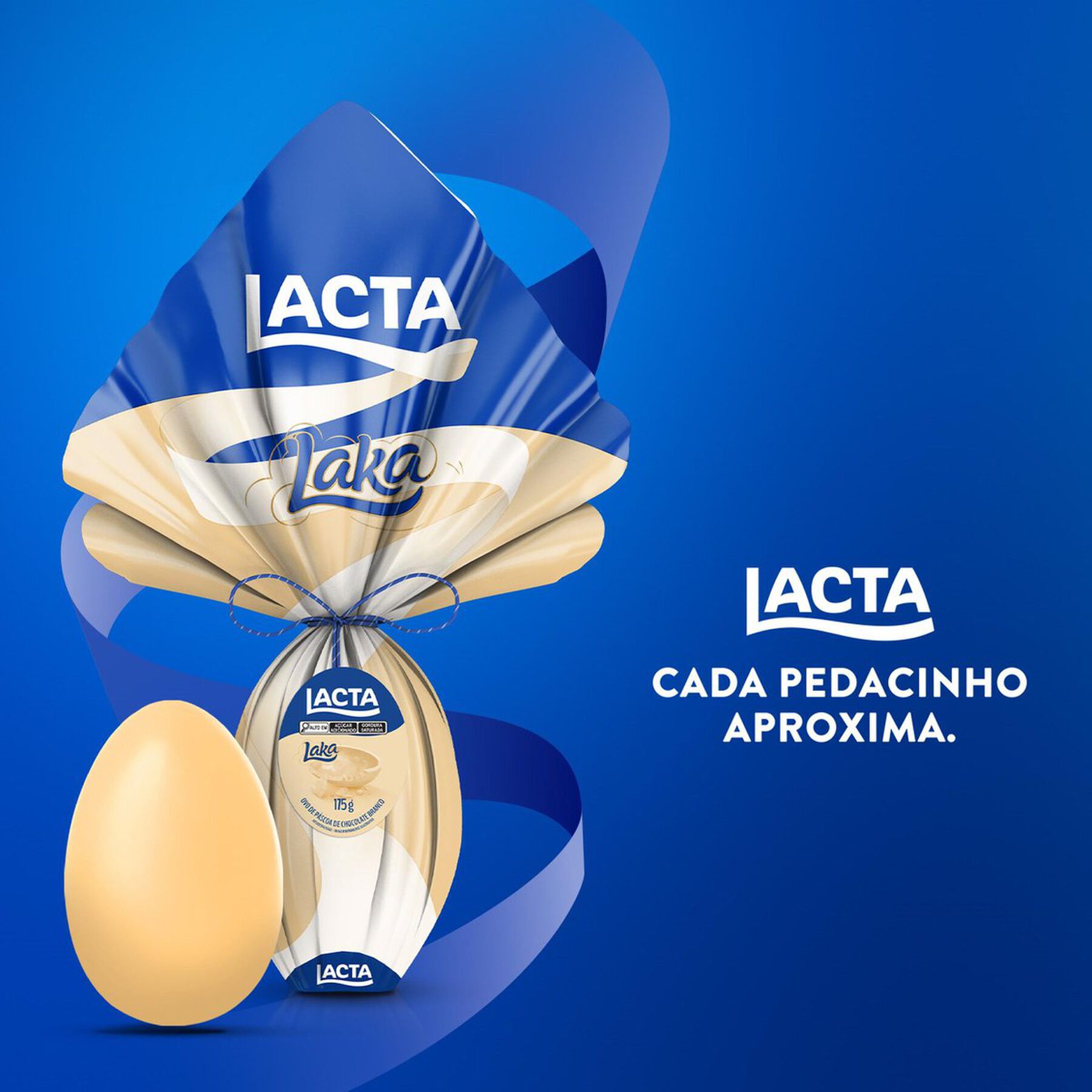 Ovo de Páscoa Branco Laka Lacta 175g