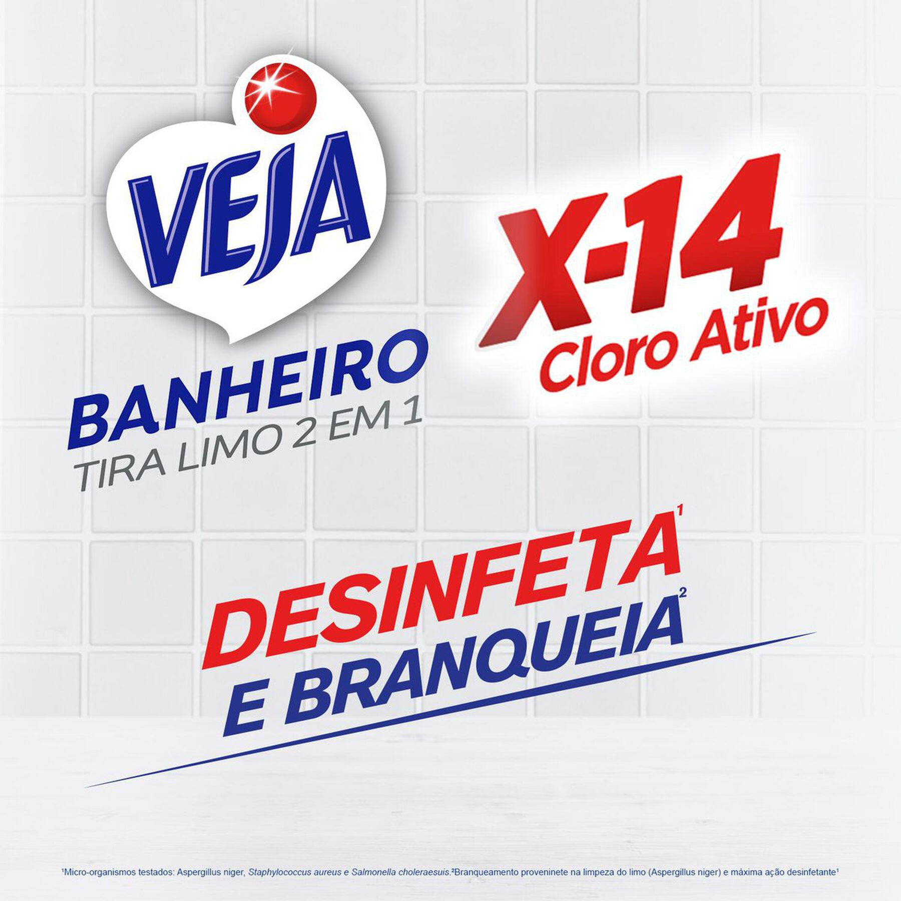 Desinfetante Banheiro Tira-Limo Veja X-14 Squeeze 500ml Grátis 20% de Desconto