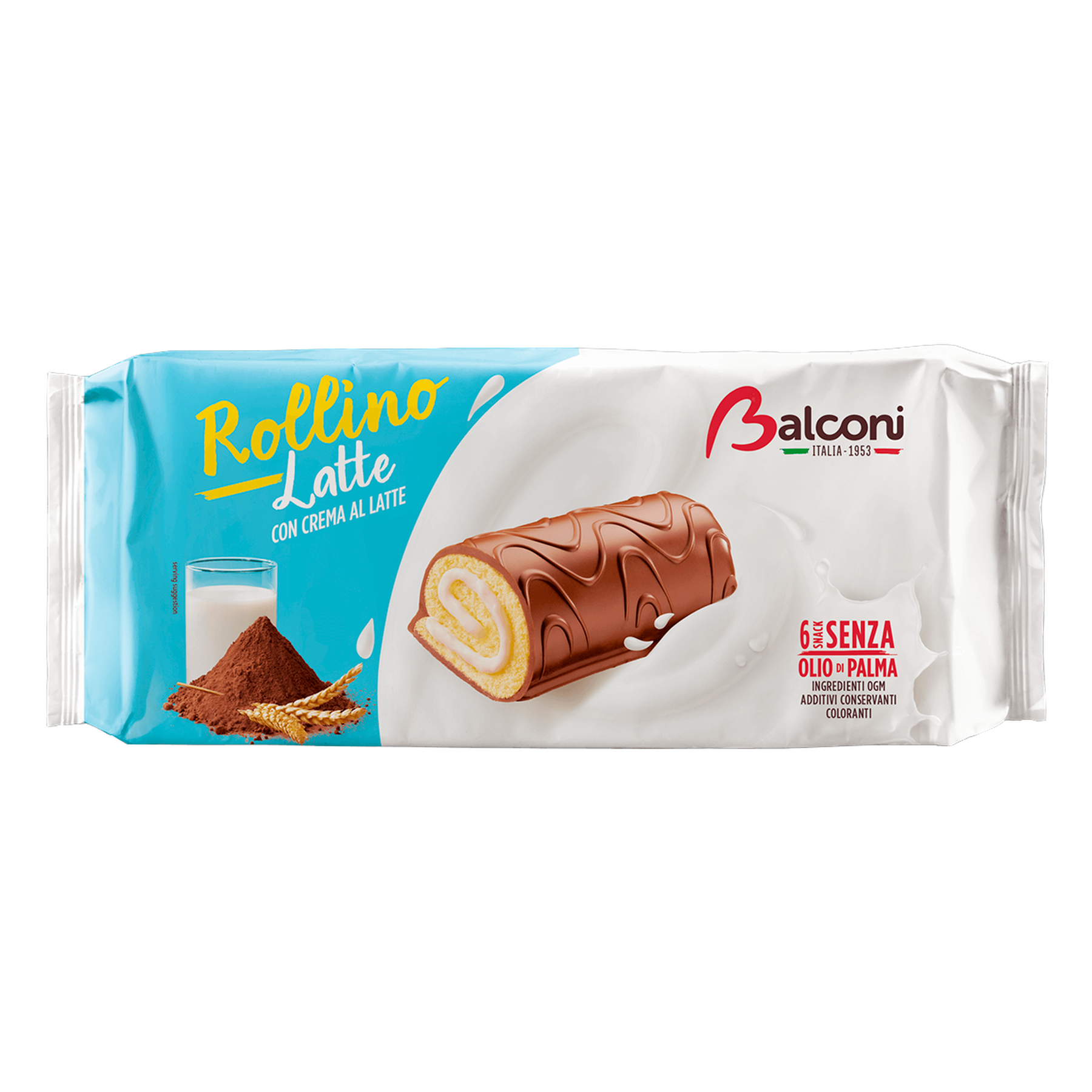Bolinho Rollino Latte Balconi Pacote 222g