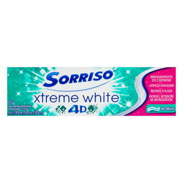 Gel Dental Mint Sorriso Xtreme White 4D Caixa 70g