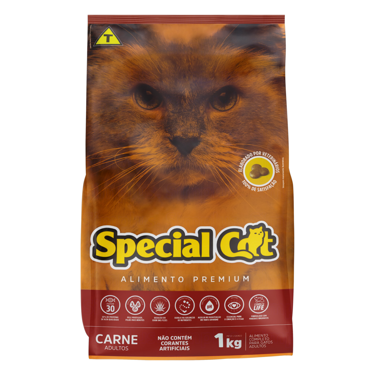 Alimento para Gatos Adultos Carne Special Cat Premium Pacote 1kg