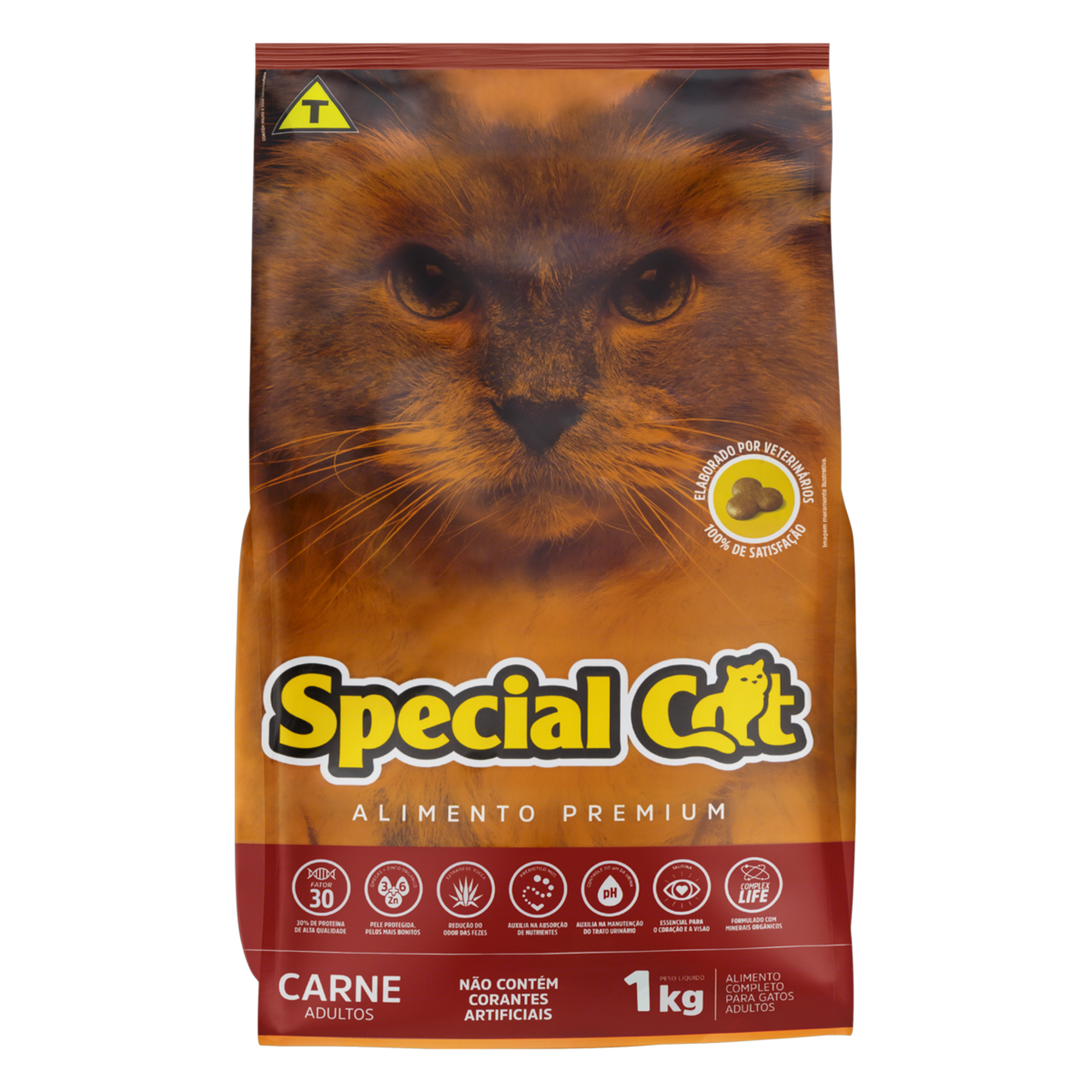 Alimento para Gatos Adultos Carne Special Cat Premium Pacote 1kg