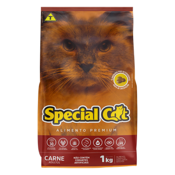Alimento para Gatos Adultos Carne Special Cat Premium Pacote 1kg