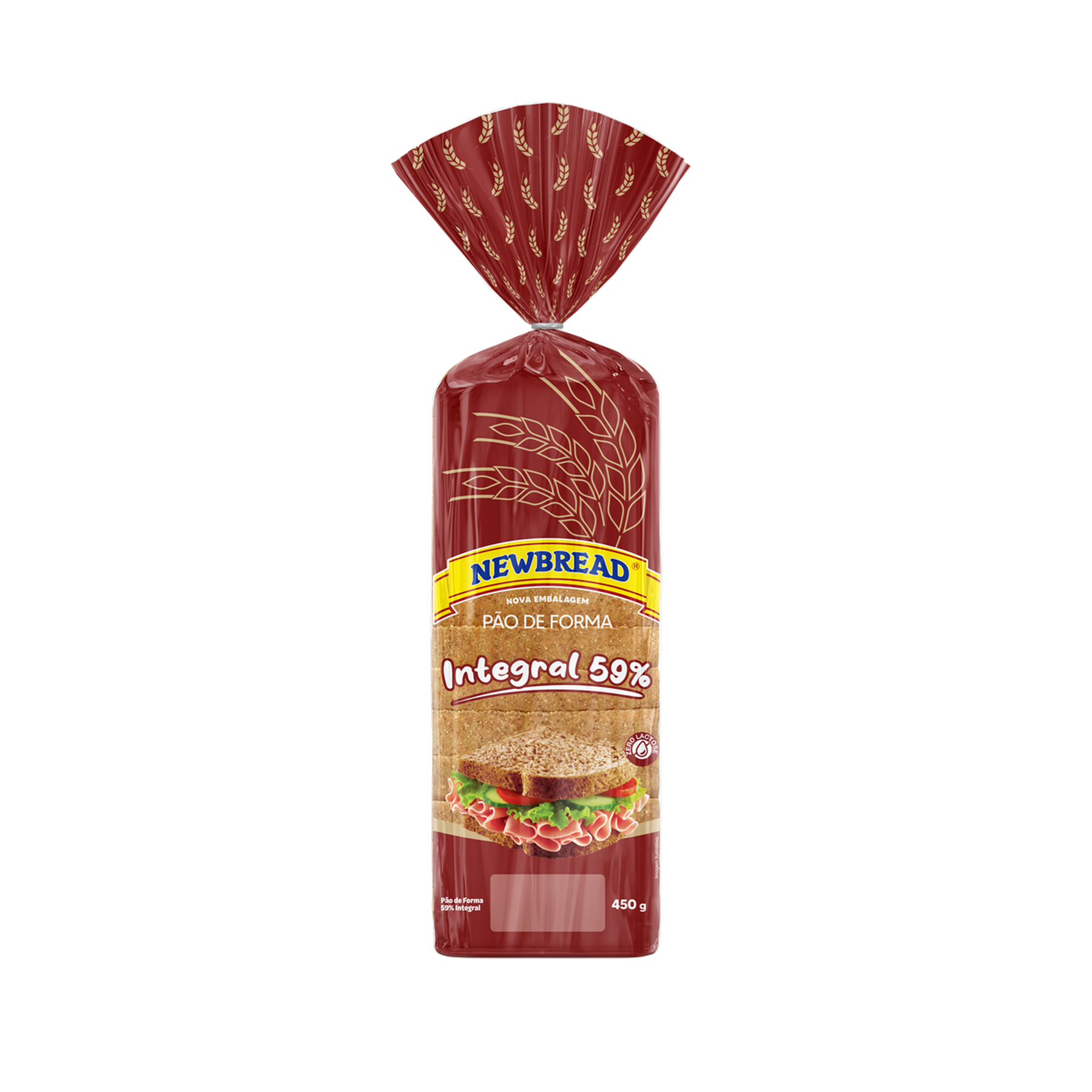 P&atilde;o Forma 59% Integral Newbread 450g