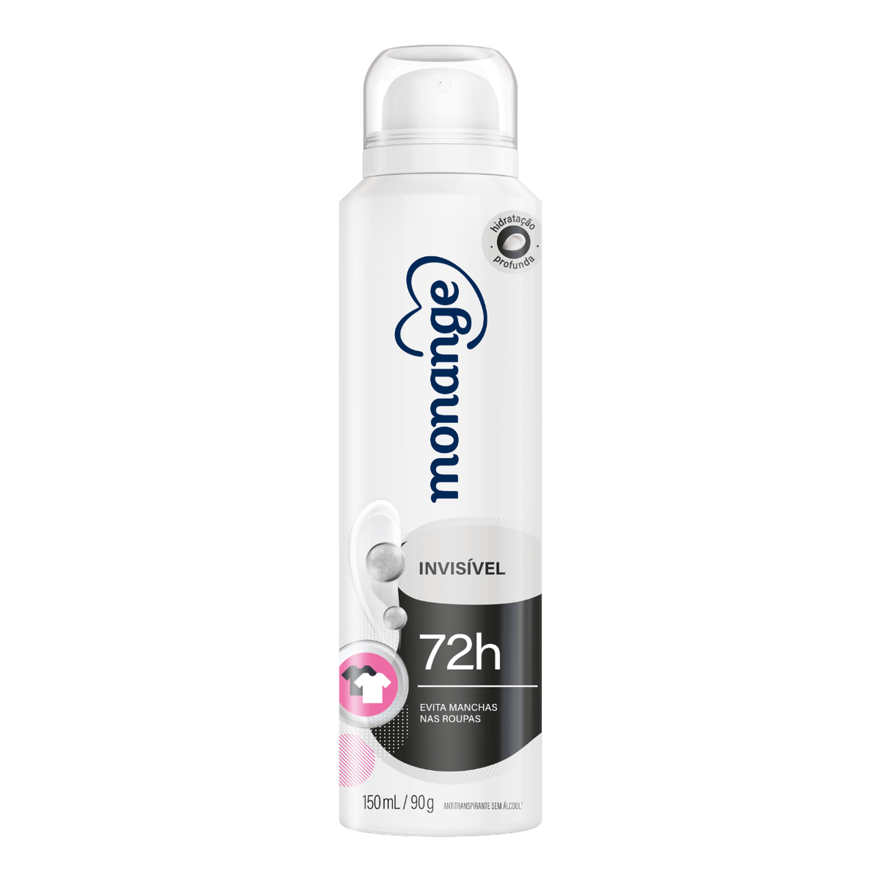 Desodorante Antitranspirante Aerossol Monange Invisible 150ml