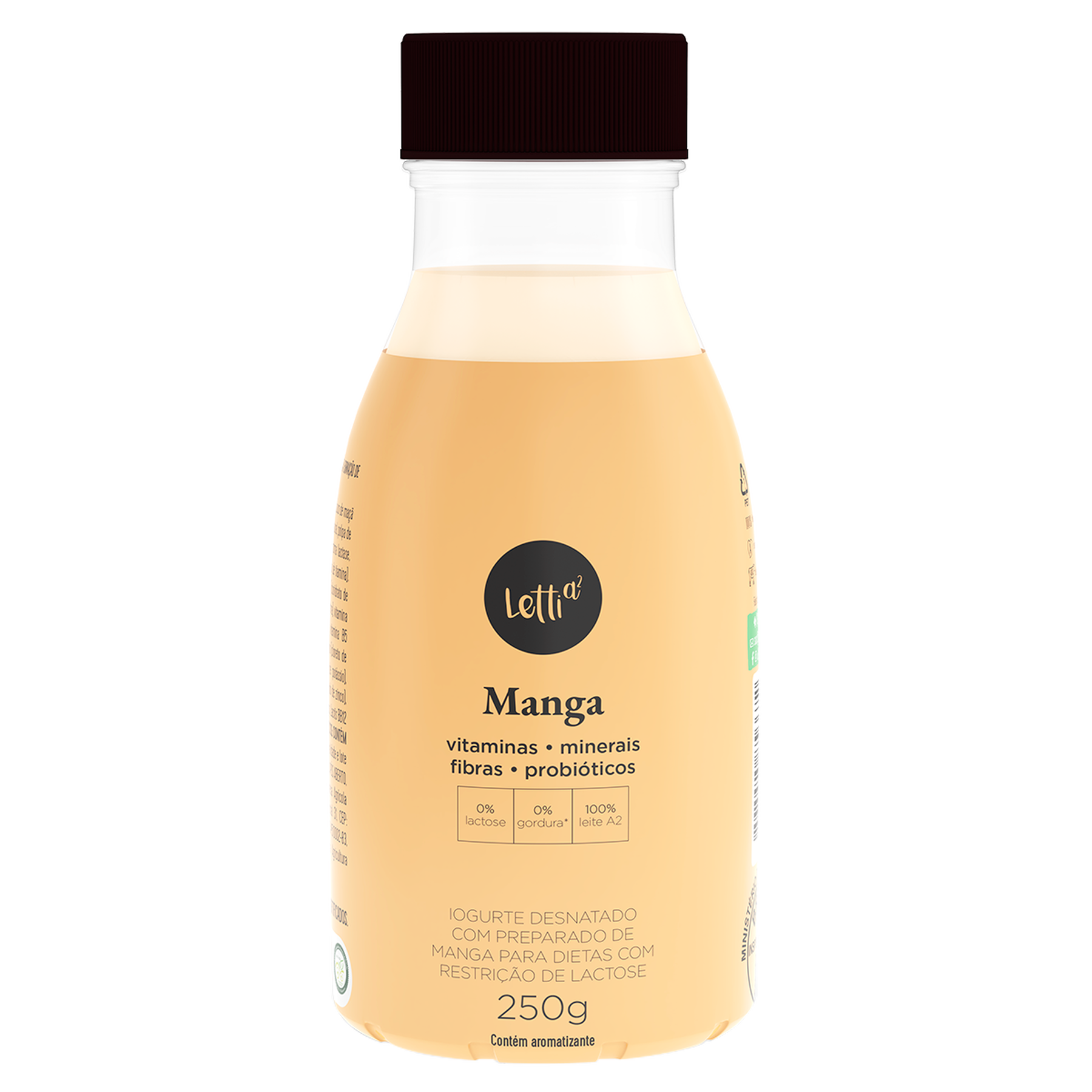 Iogurte Desnatado Manga Zero Lactose Letti a&sup2; Frasco 250g