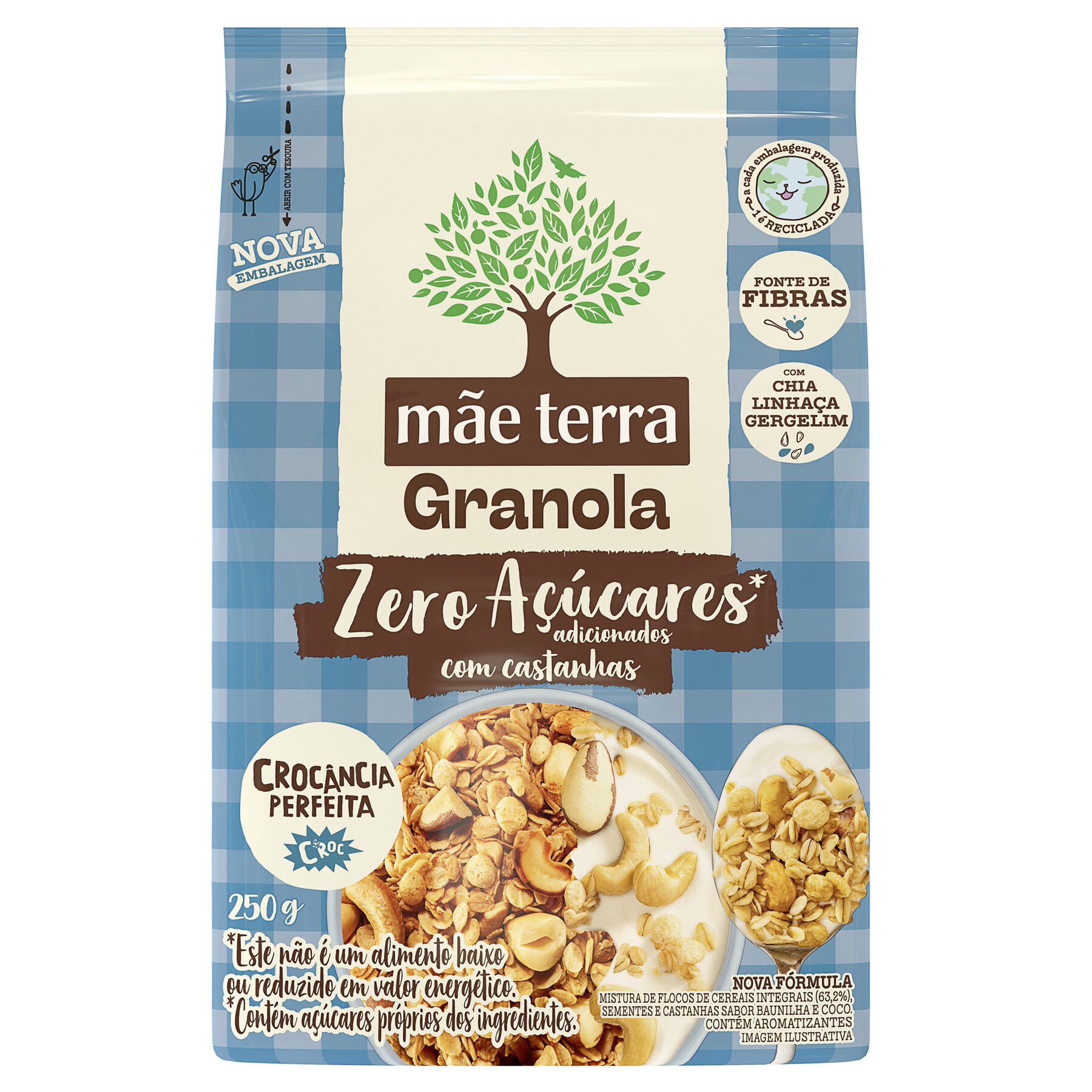 Granola Mãe Terra Tradicional Zero Açúcares 250g