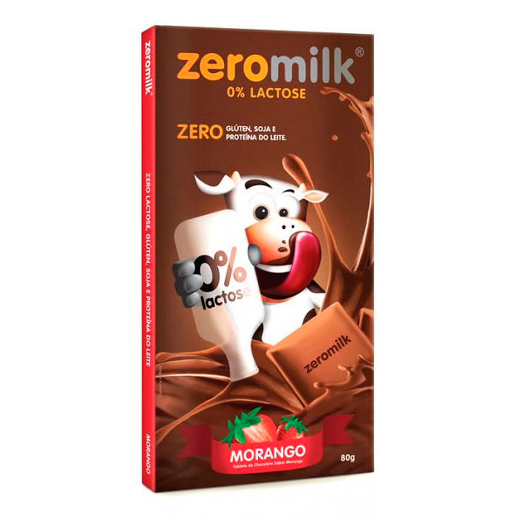 Chocolate Zero Milk Morango Zero Lactose 80g