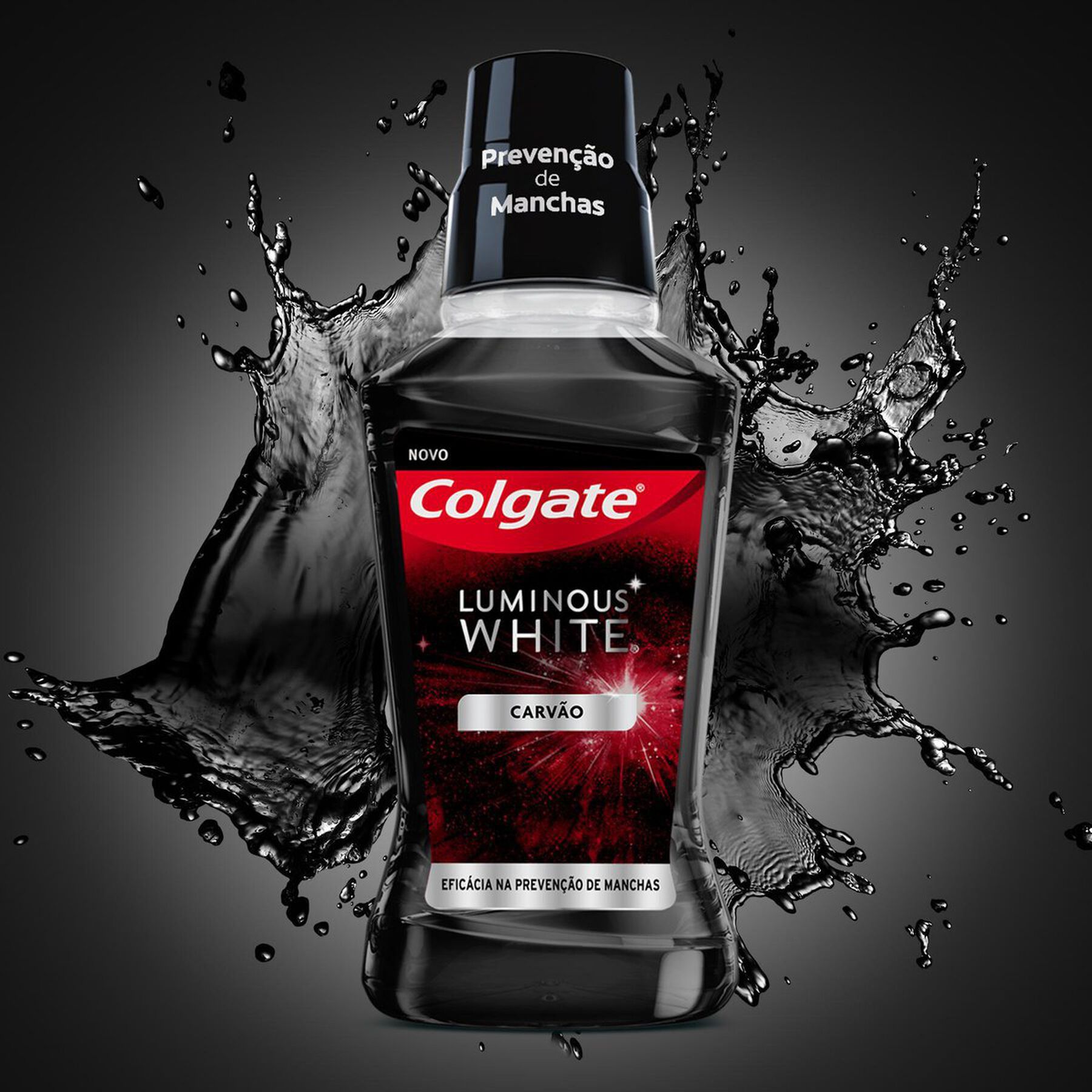 Enxaguante Bucal Para Clareamento Dental Colgate Luminous White Carvão 500ml