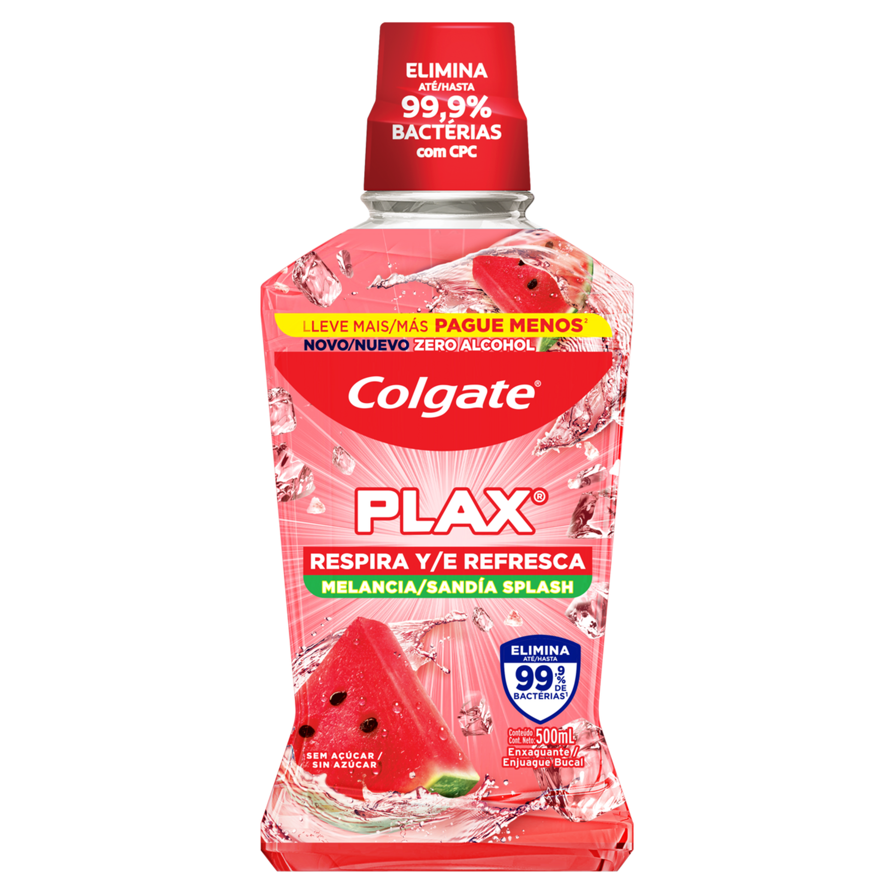 Enxaguante Bucal Melancia Zero &Aacute;lcool Plax Colgate Frasco 500ml - Embalagem Leve Mais Pague Menos&nbsp;