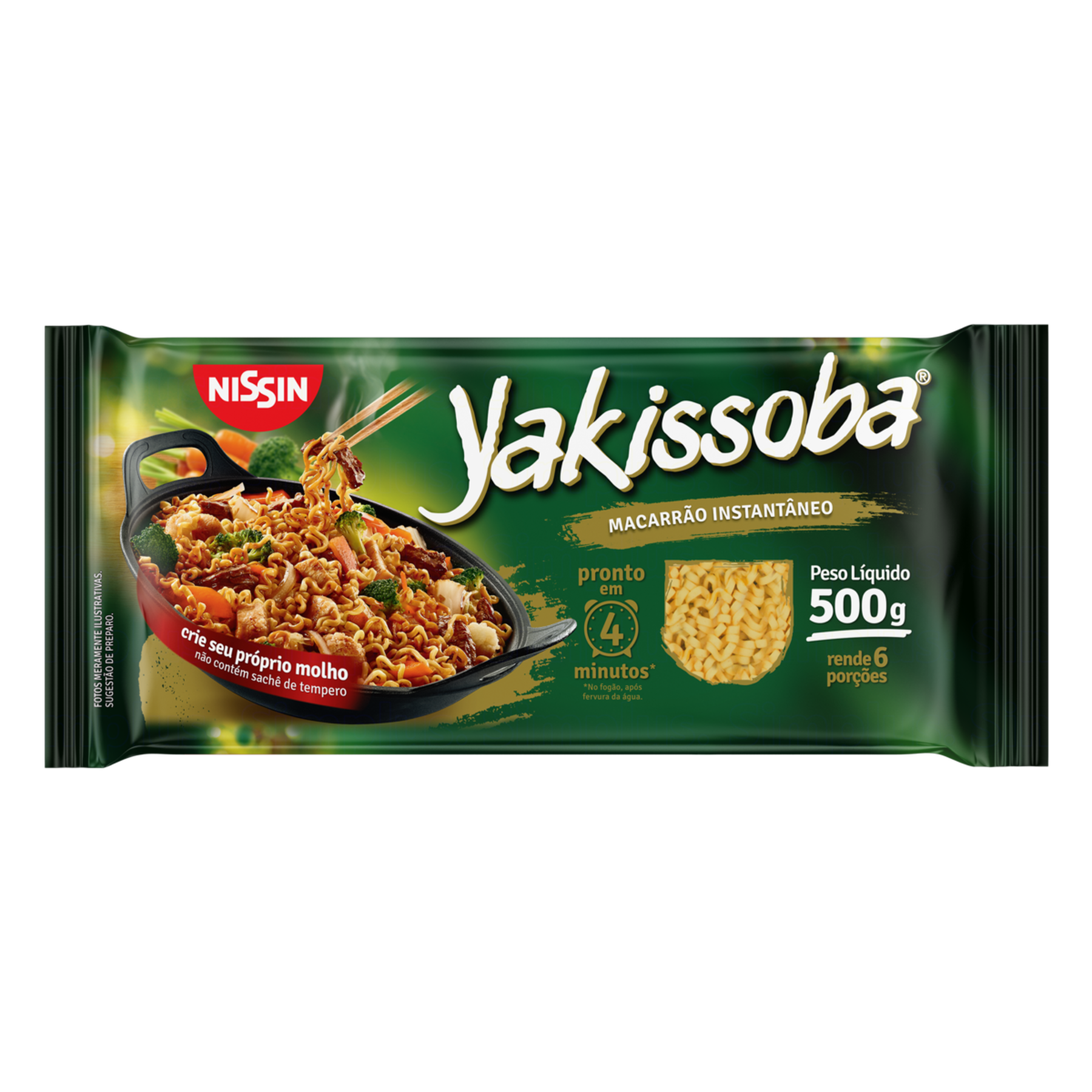 Macarrão Instantâneo Yakissoba Nissin Pacote 500g