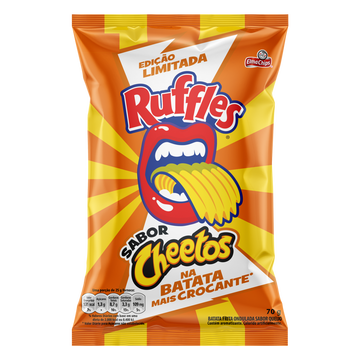 Salgadinho de Milho Elma Chips Cheetos Onda Requeijão Pacote 140g