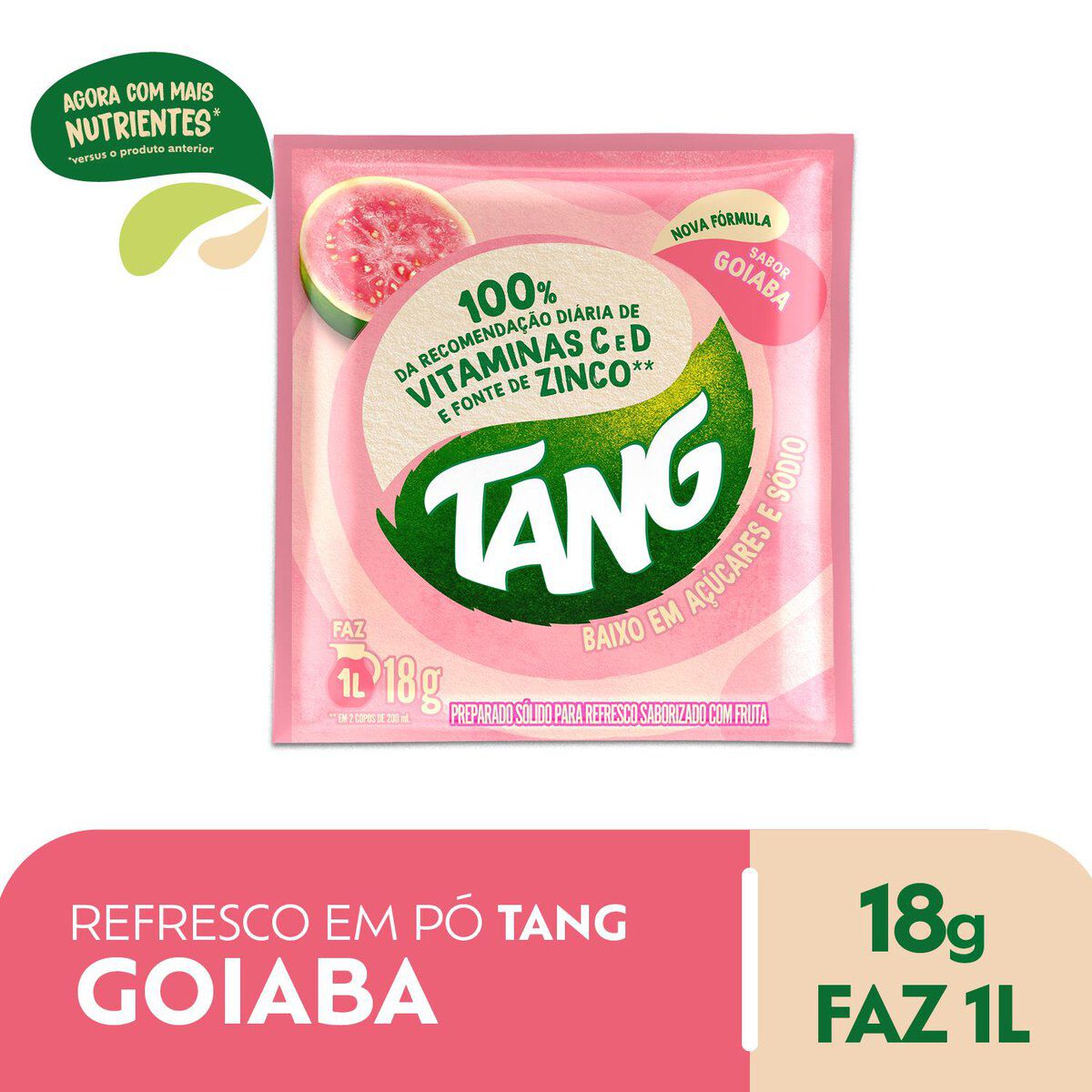 Refresco em P&oacute; Goiaba Tang Pacote 18g