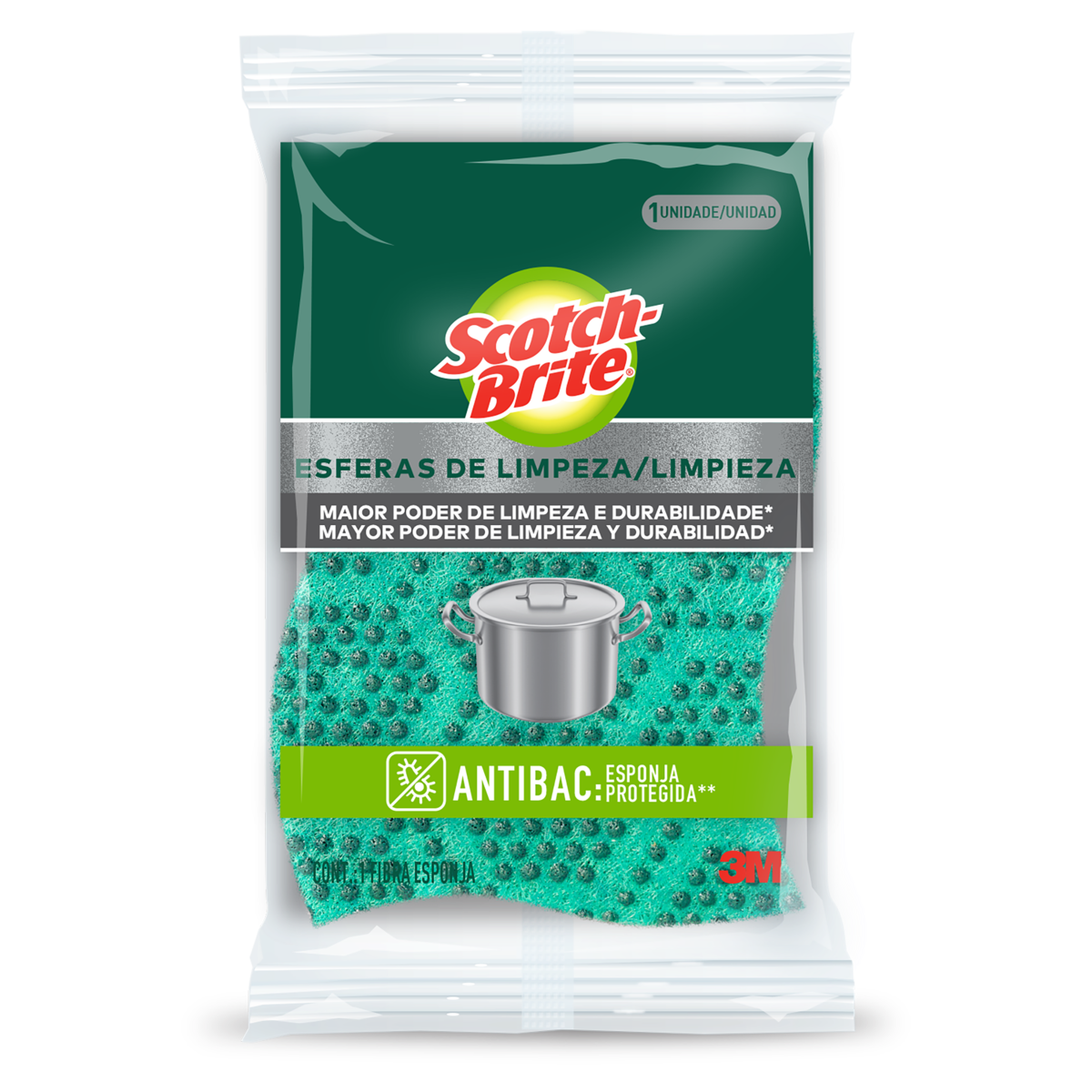 Esponja Esfera de Limpeza Antibac Scotch-Brite