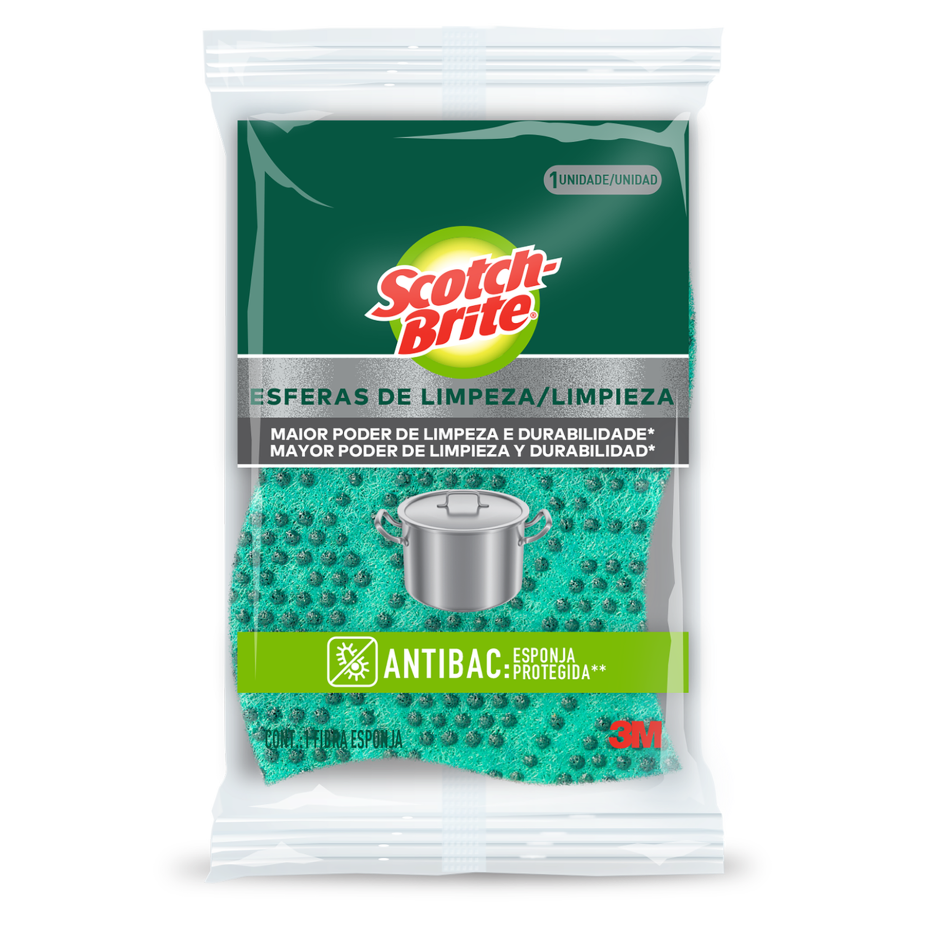 Esponja Esfera de Limpeza Antibac Scotch-Brite