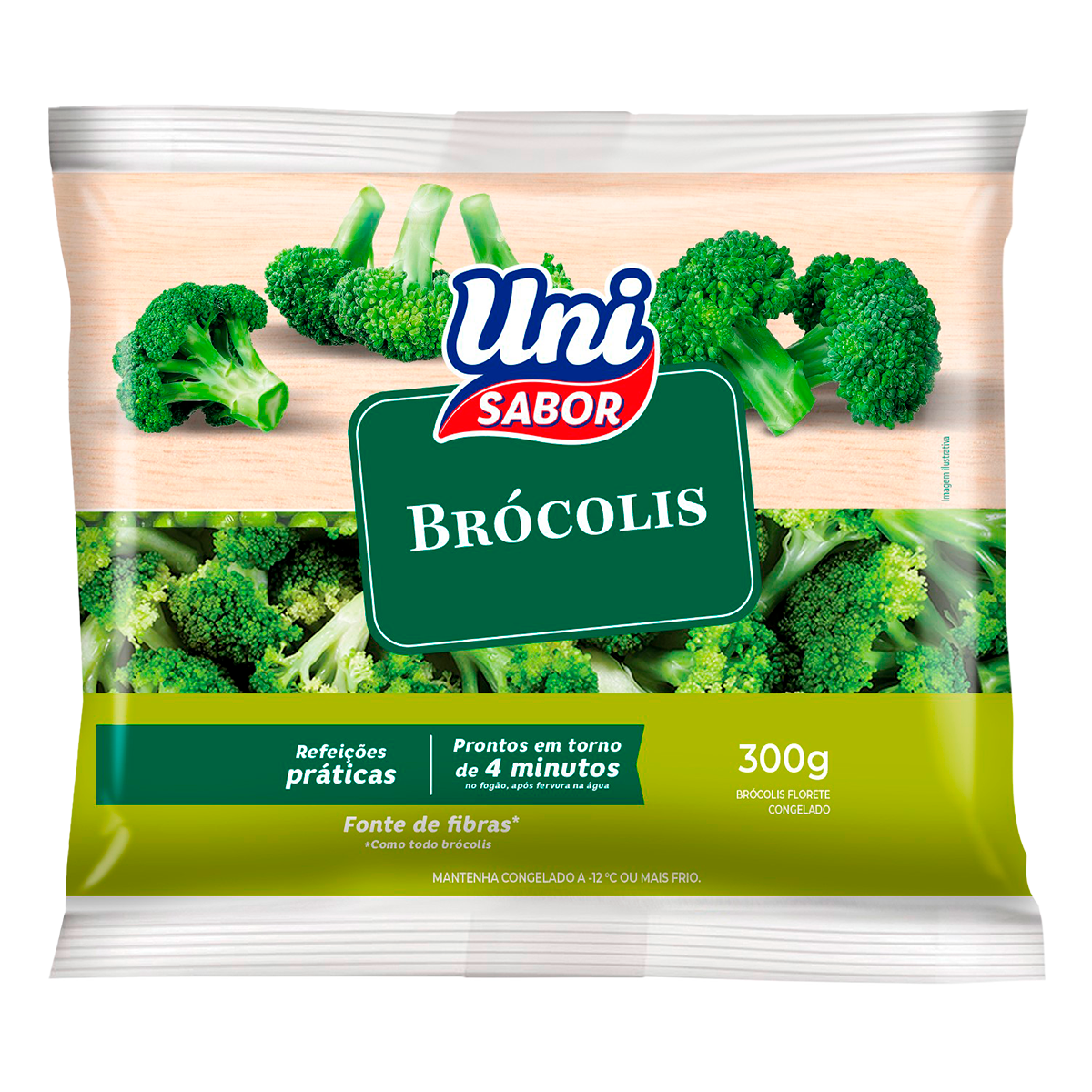 Br&oacute;colis Uni Sabor Pacote 300g