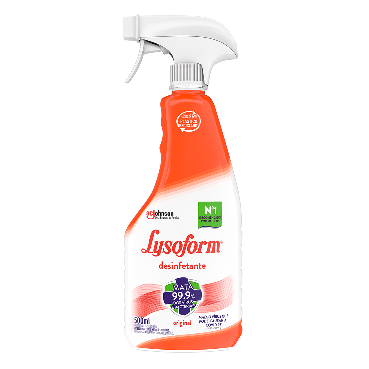 Desinfetante Uso Geral Original Lysoform Frasco 500ml Borrifador