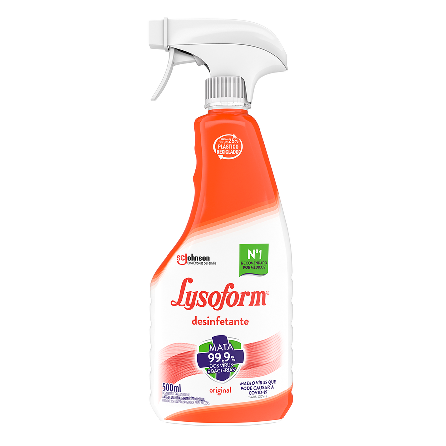 Desinfetante Uso Geral Original Lysoform Frasco 500ml Borrifador