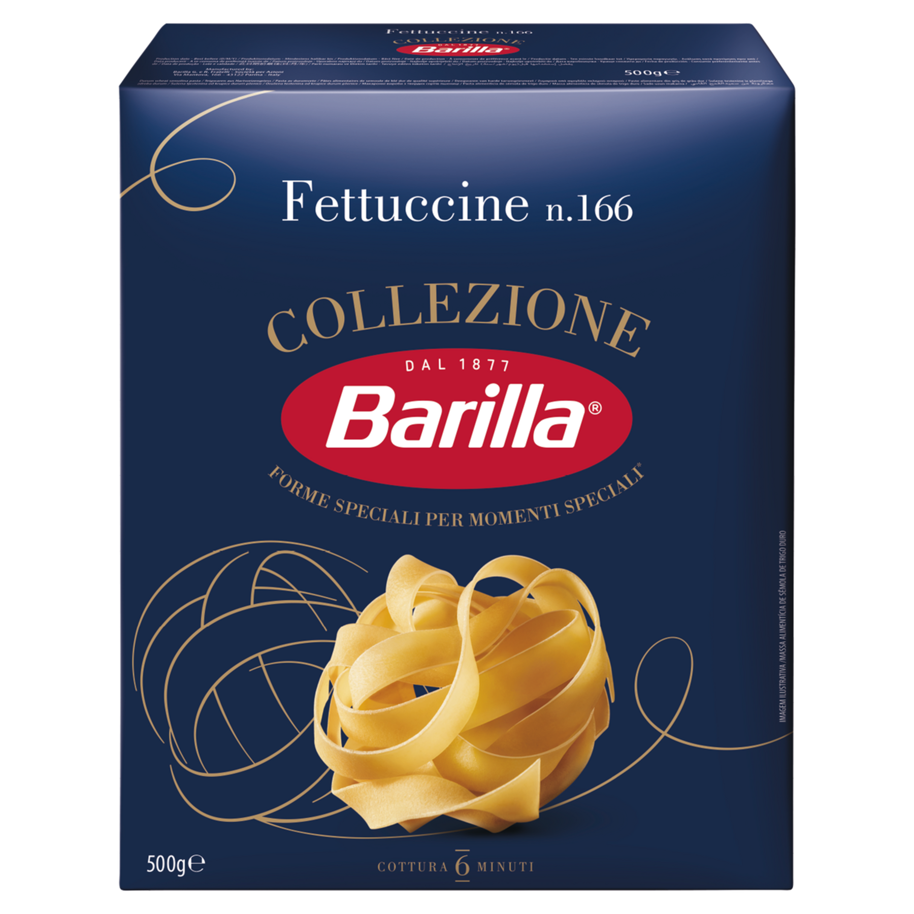 Macarr&atilde;o de S&ecirc;mola de Trigo Duro Fettuccine 166 Barilla Collezione Caixa 500g&nbsp;