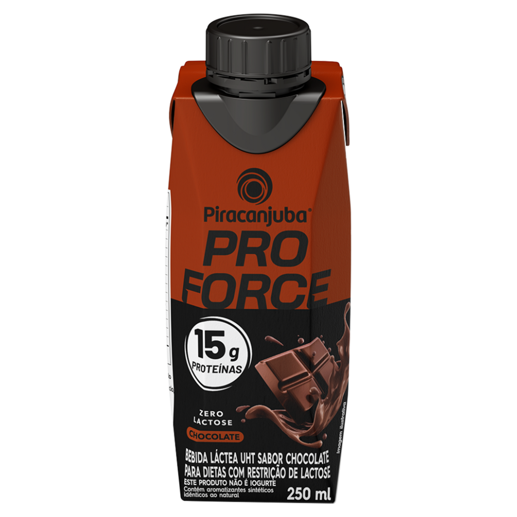 Bebida Láctea UHT Chocolate Zero Lactose Piracanjuba ProForce Caixa 250ml