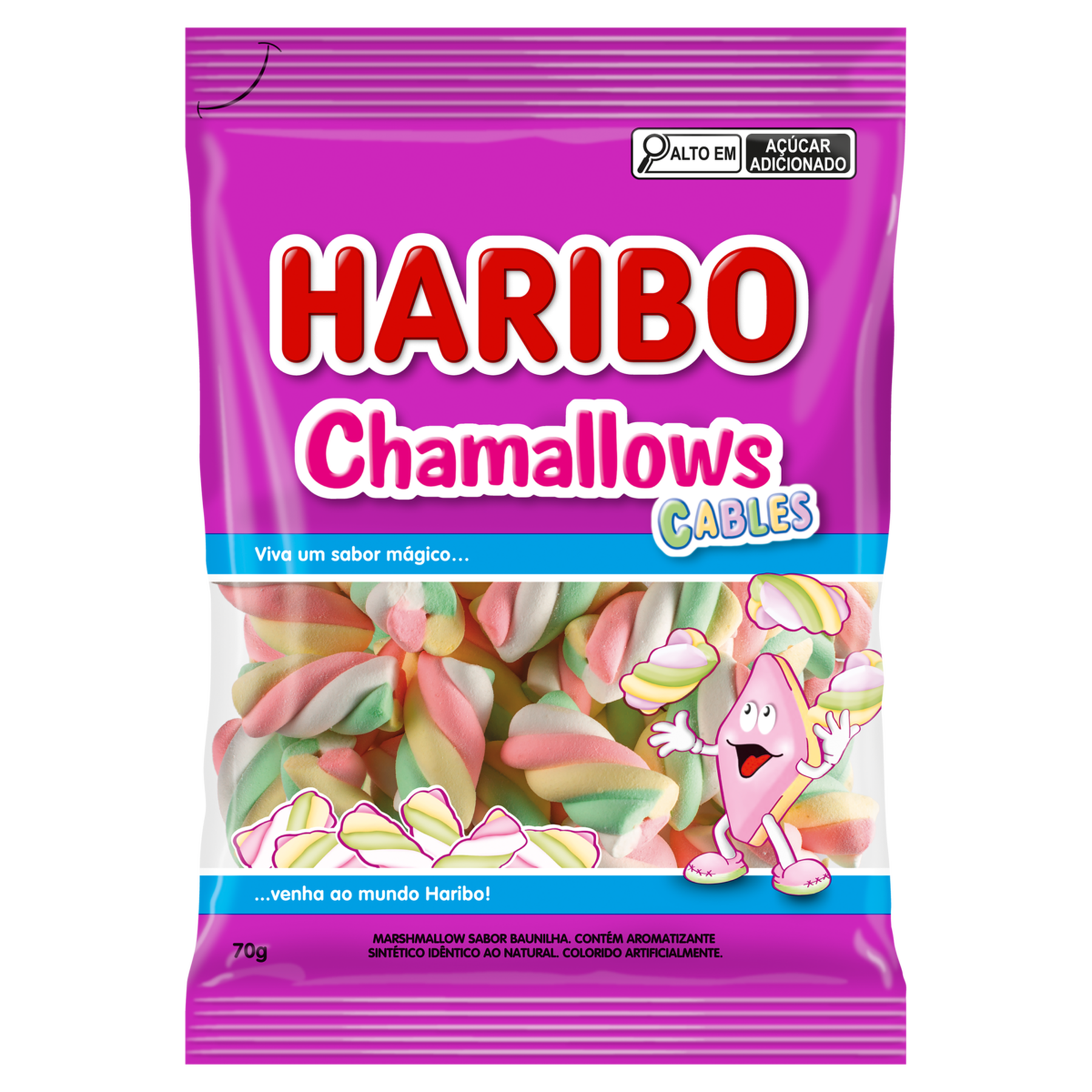 Marshmallow Baunilha Chamallows Cables Haribo Pacote 70g