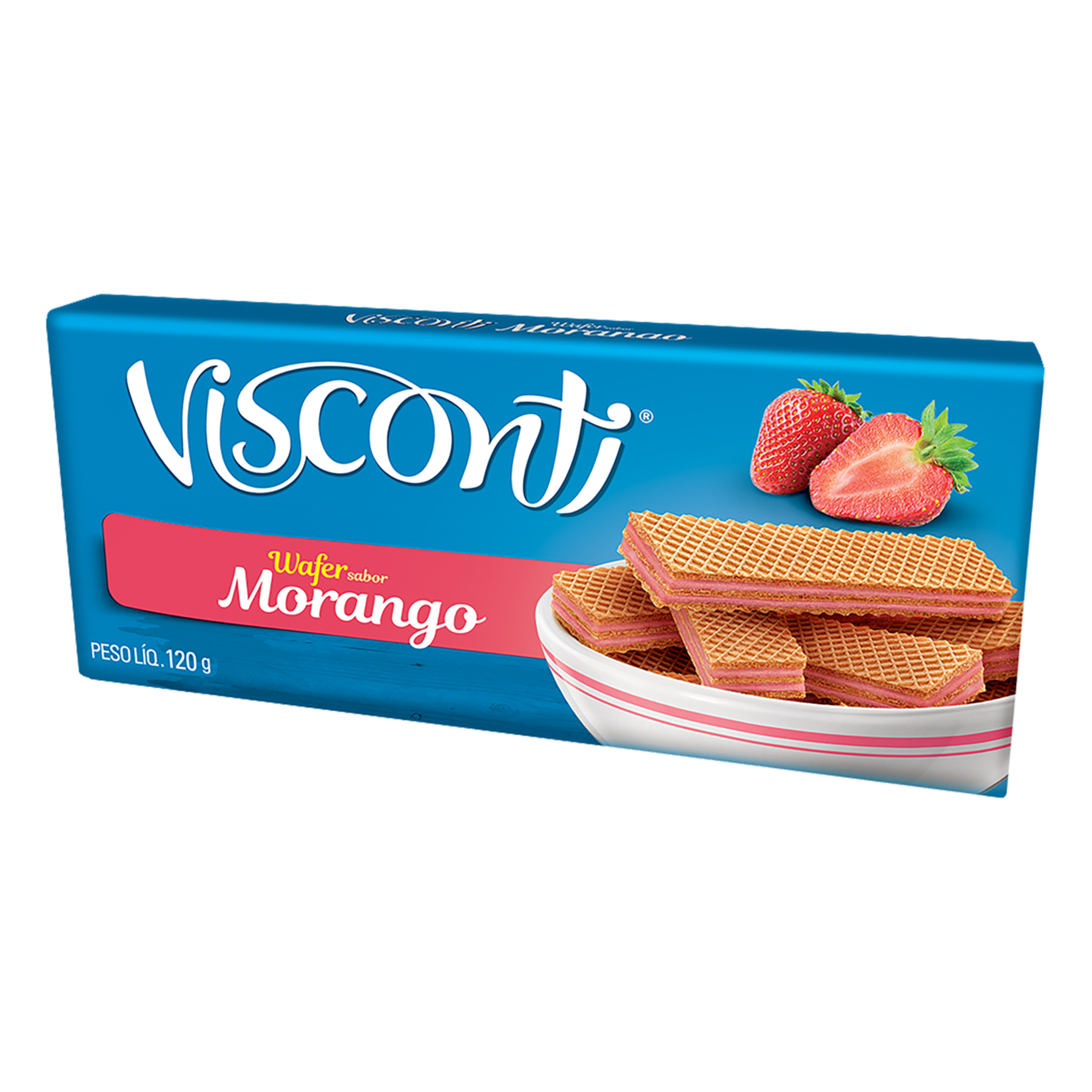 Biscoito Wafer Morango Visconti 120g