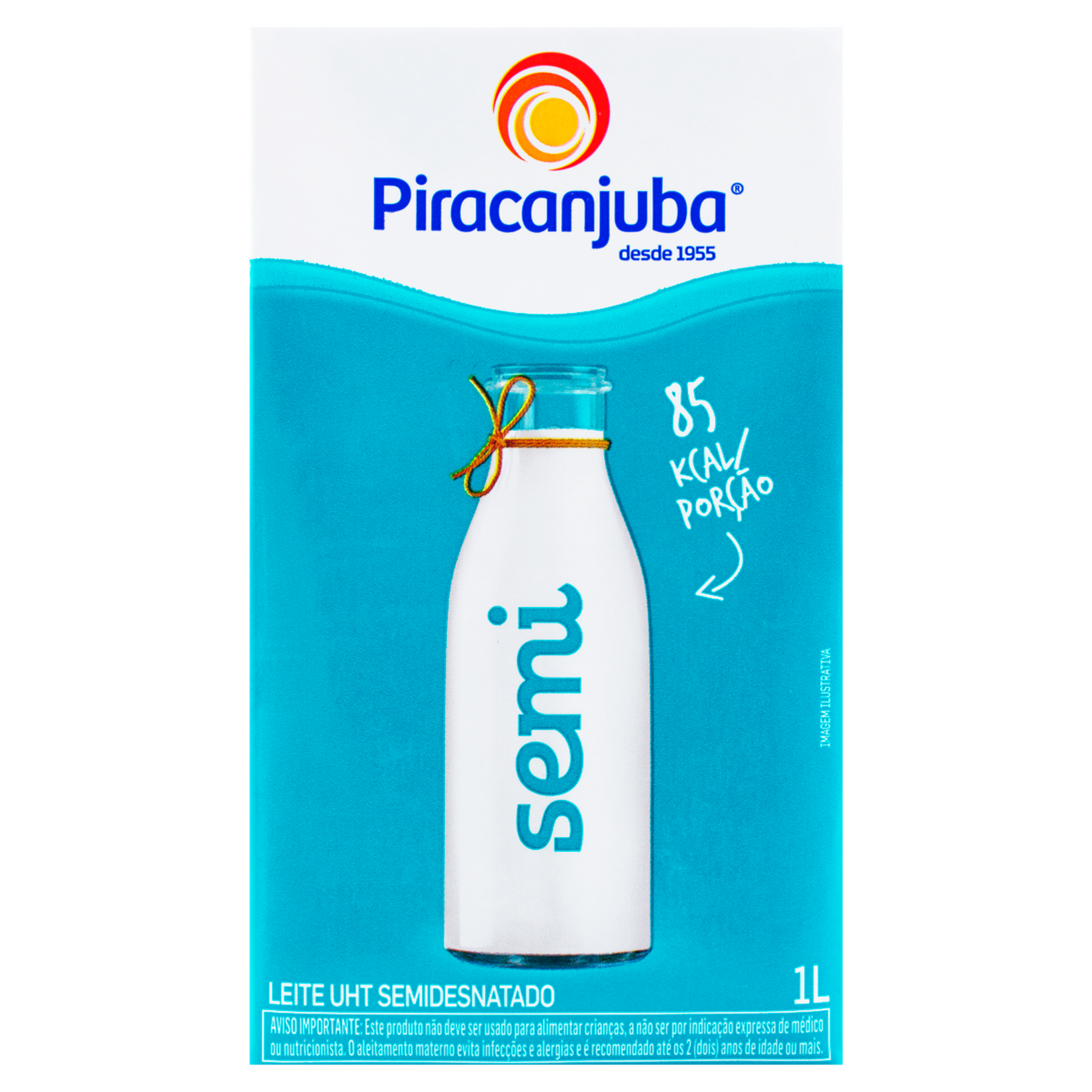 Leite UHT Semidesnatado Piracanjuba Caixa 1l