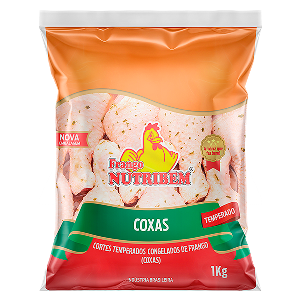 Coxa Frango Temperado Congelado Nutribem 1kg