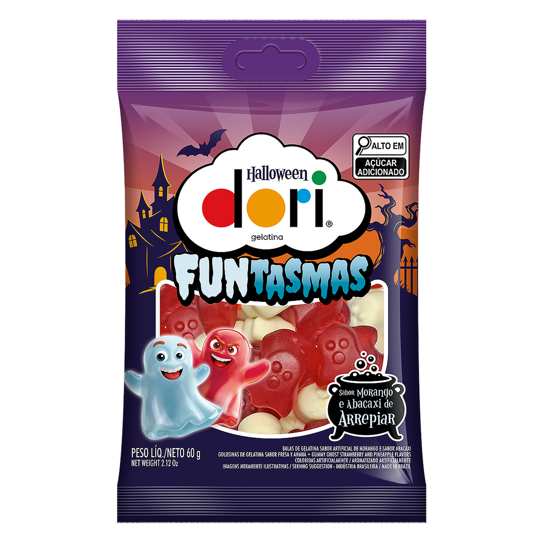 Bala de Gelatina Funtasmas Dori Pacote 60g