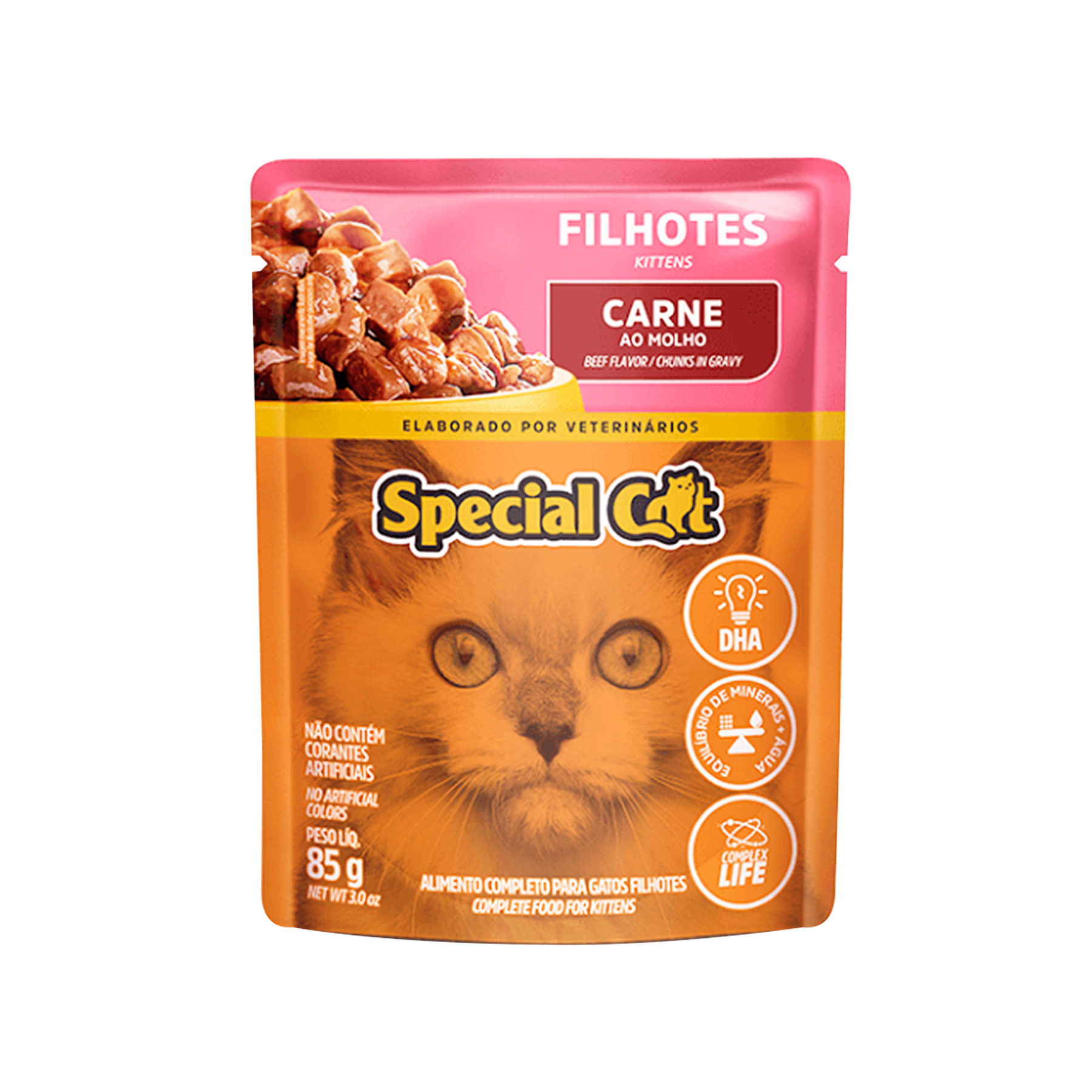 Alimento para Gatos Filhotes Carne ao Molho Special Cat Sachê 85g