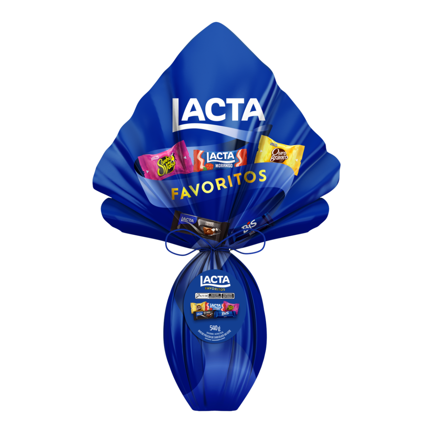 Ovo de P&aacute;scoa ao Leite Lacta Favoritos 540g