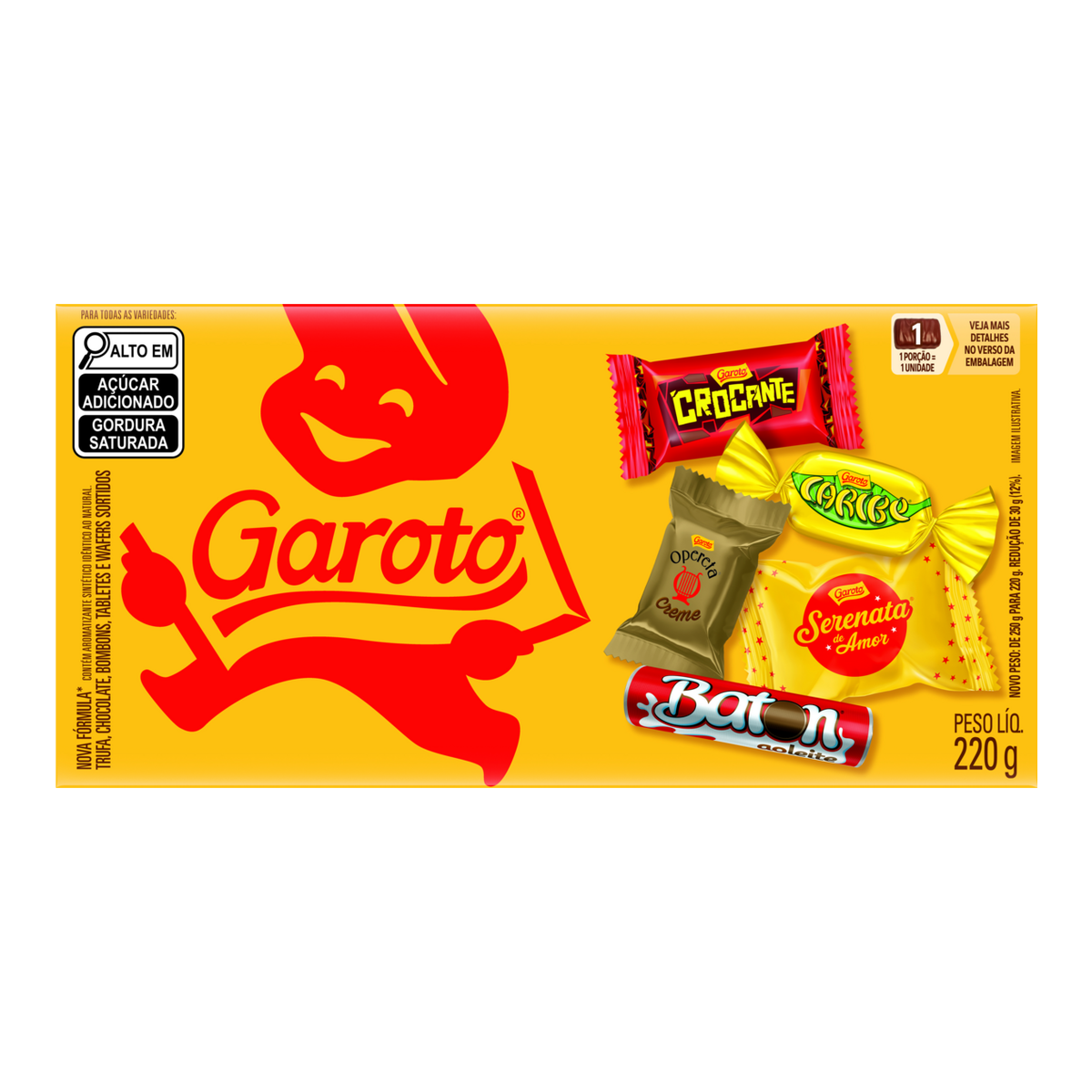 Bombom Sortido Garoto Caixa 220g