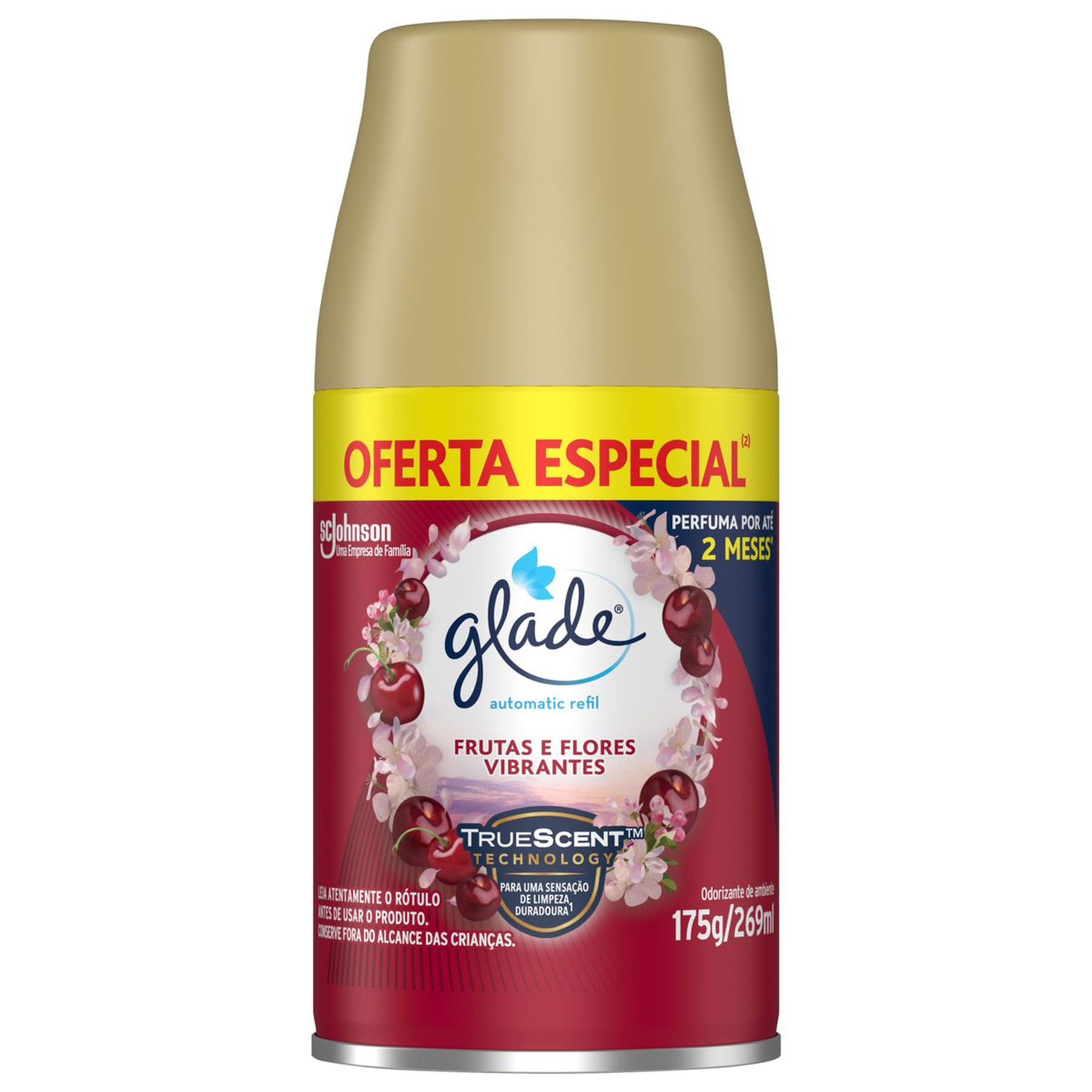 Odorizador de Ambiente Frutas e Flores Vibrantes Glade Automatic Frasco 269ml Refil