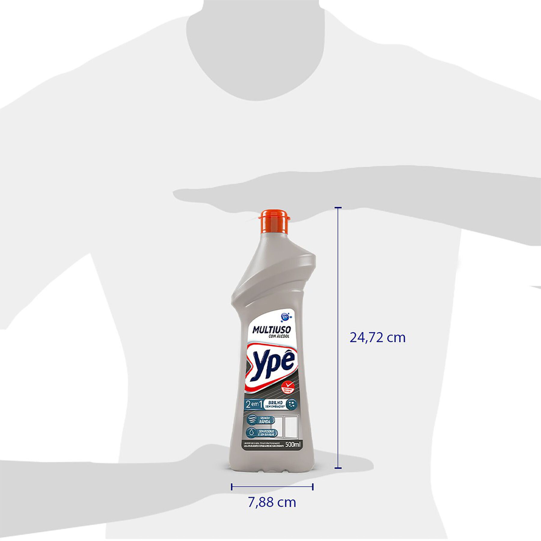 Limpador Multiuso com Álcool Ypê Premium Squeeze 500ml