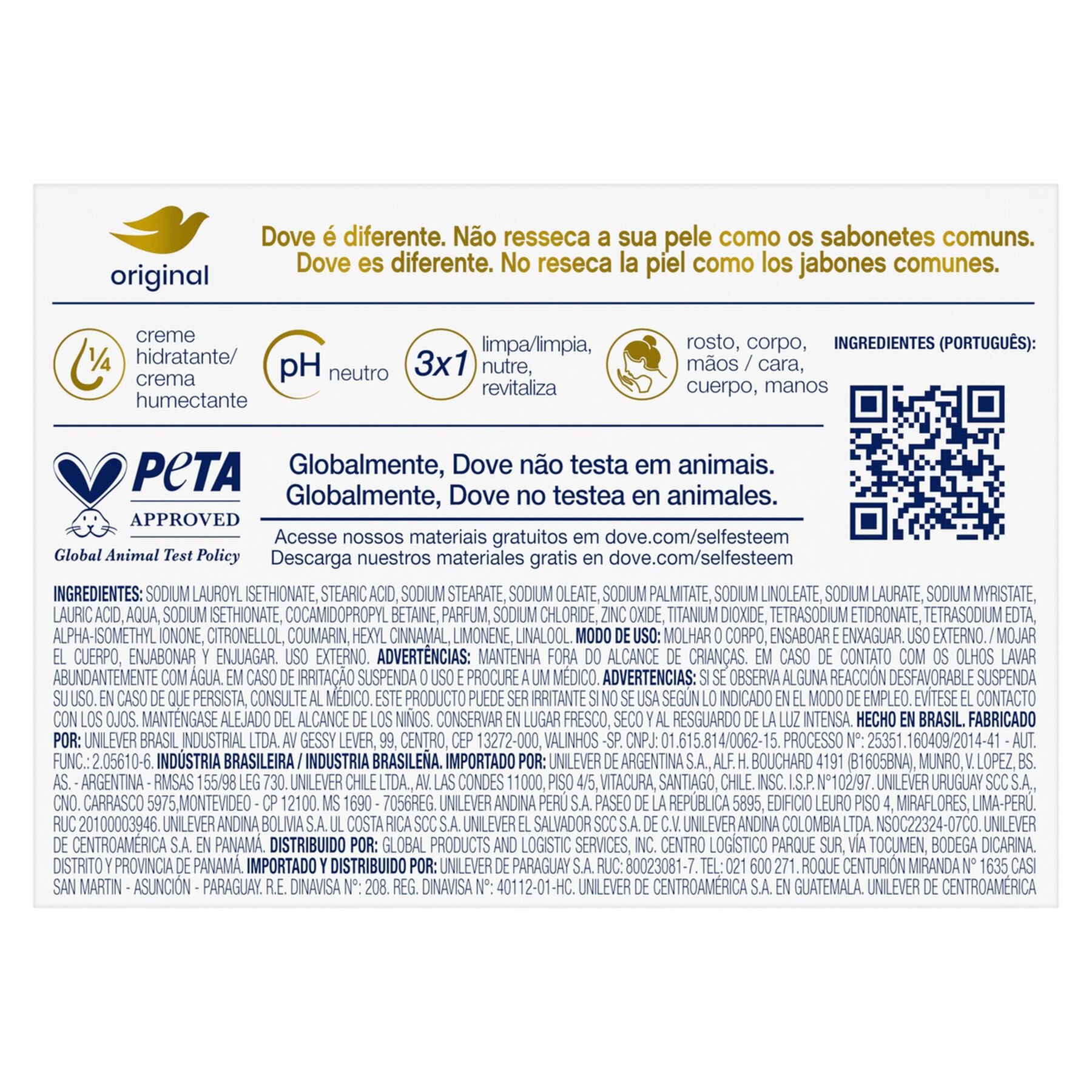 Sabonete em Barra Original Dove Caixa 90g