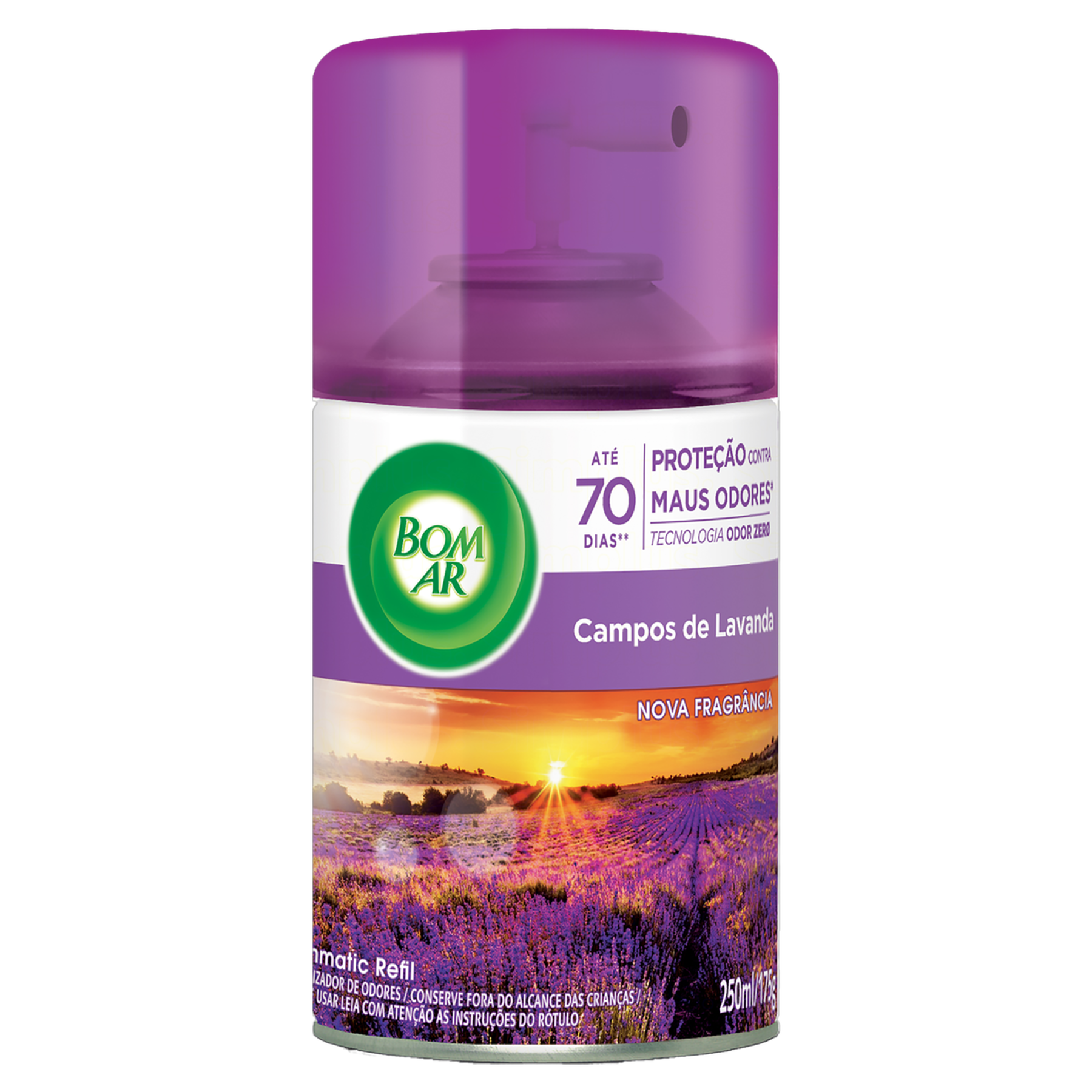 Neutralizador de Odores Campos de Lavanda Bom Ar Freshmatic Frasco 250ml Refil