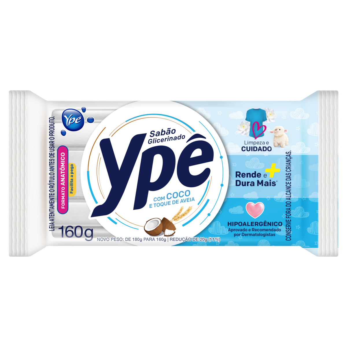 Sab&atilde;o em Barra Glicerinado Coco Yp&ecirc; Flow Pack 160g